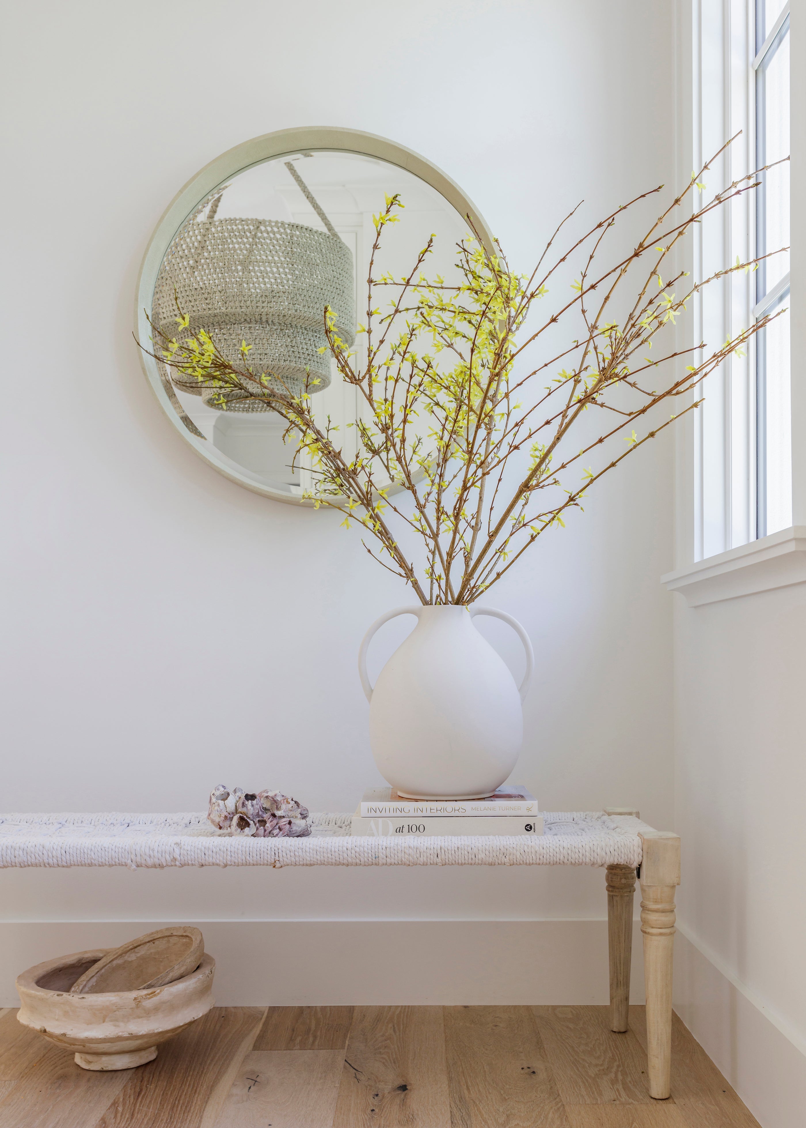 Faux Forsythia Branch for Vase Styling