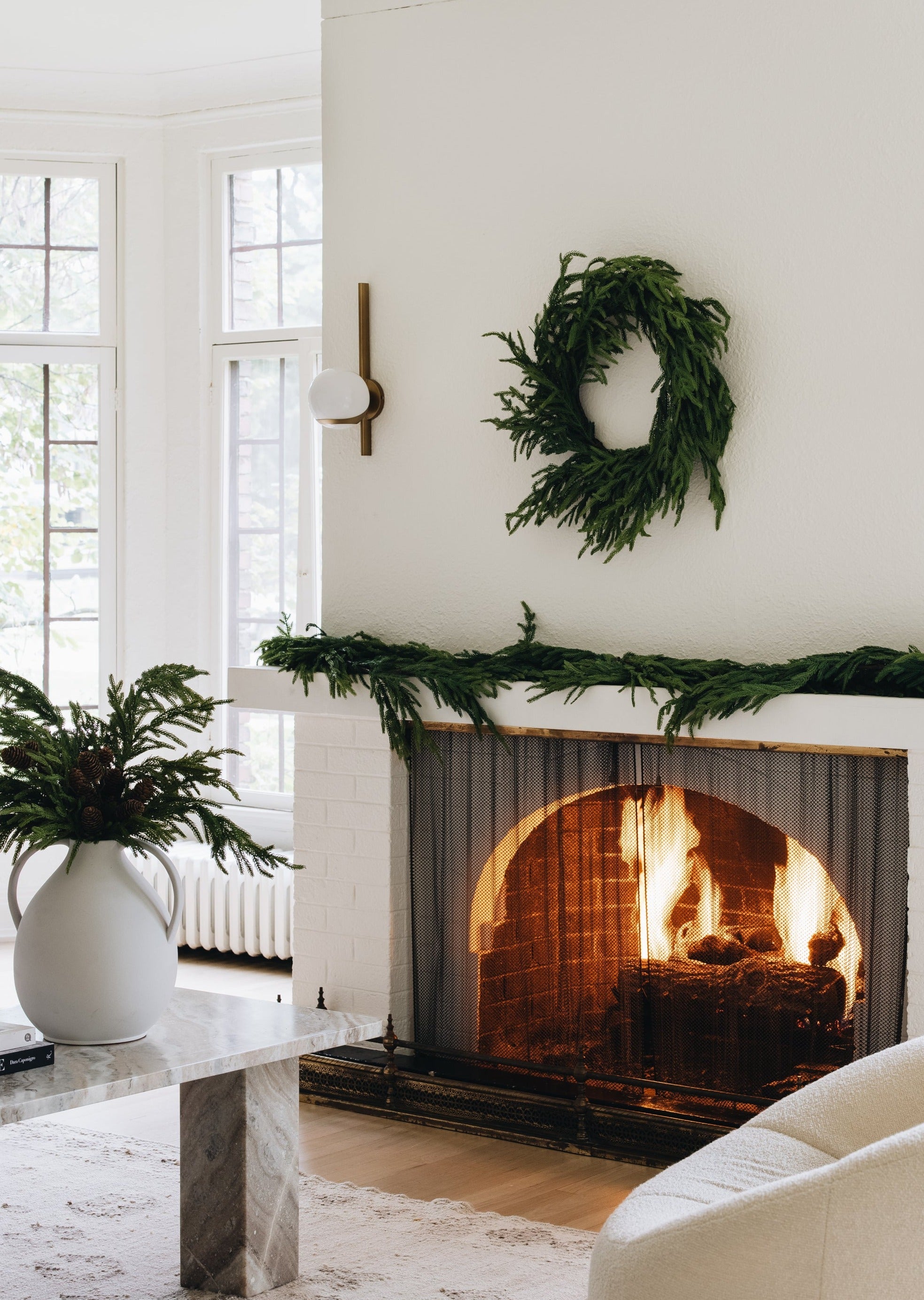 Real Touch Pine Garland for Mantels and Seasonal Decor
