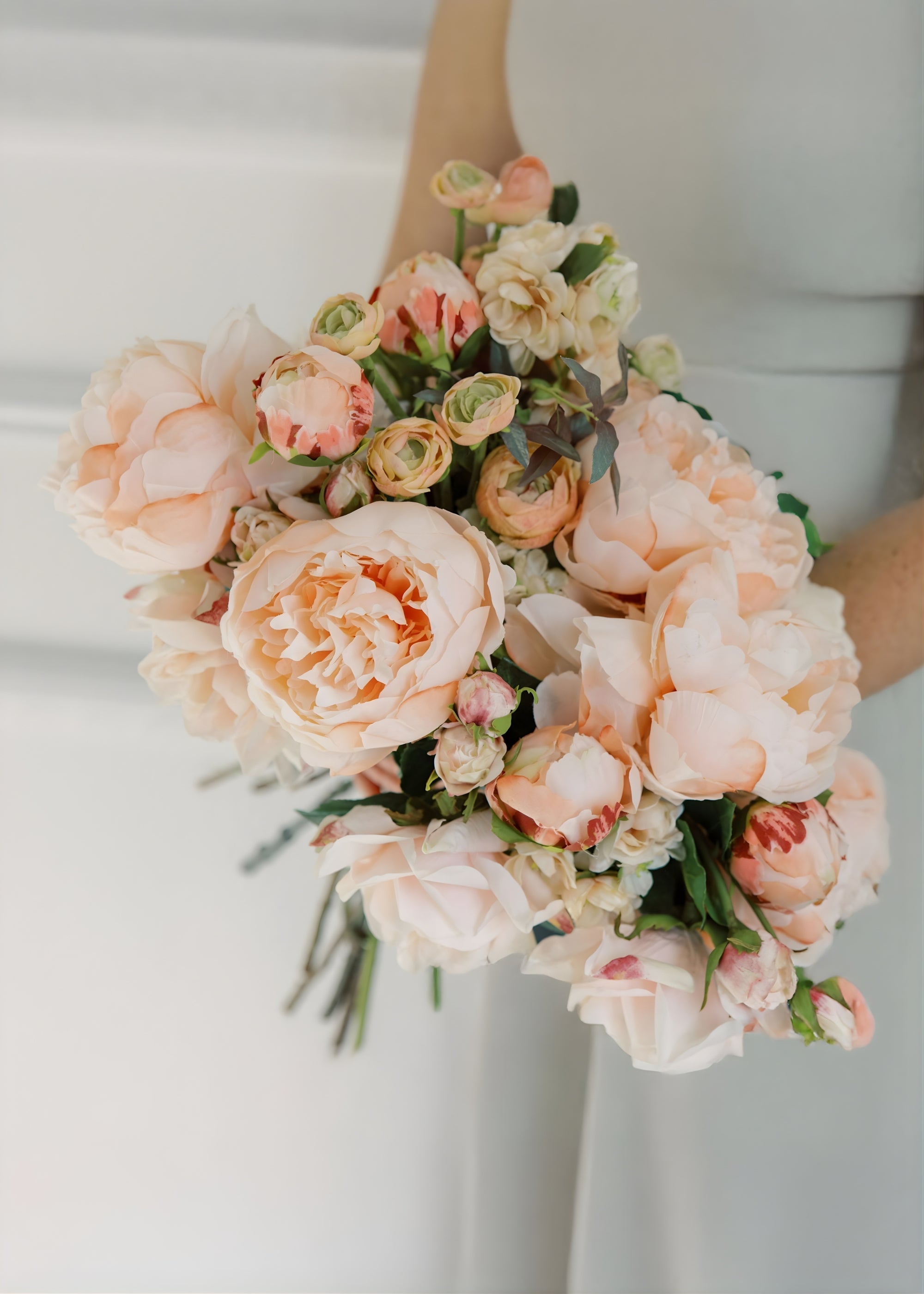 Blush Real Touch Peony Stem for Vase Styling