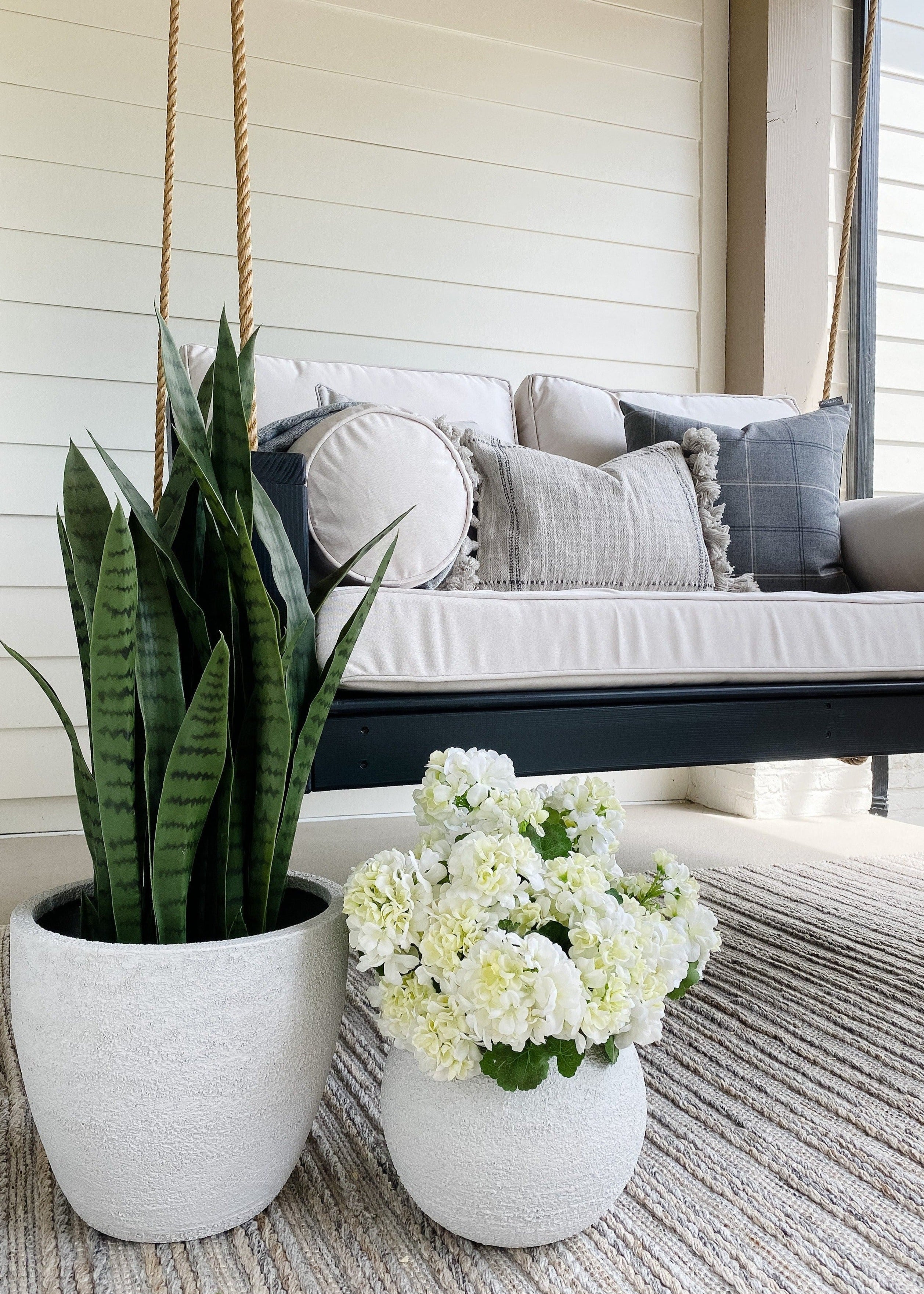 Faux Uv Treated Outdoor Potted Sansevieria Snake Arrangement for Home Decor