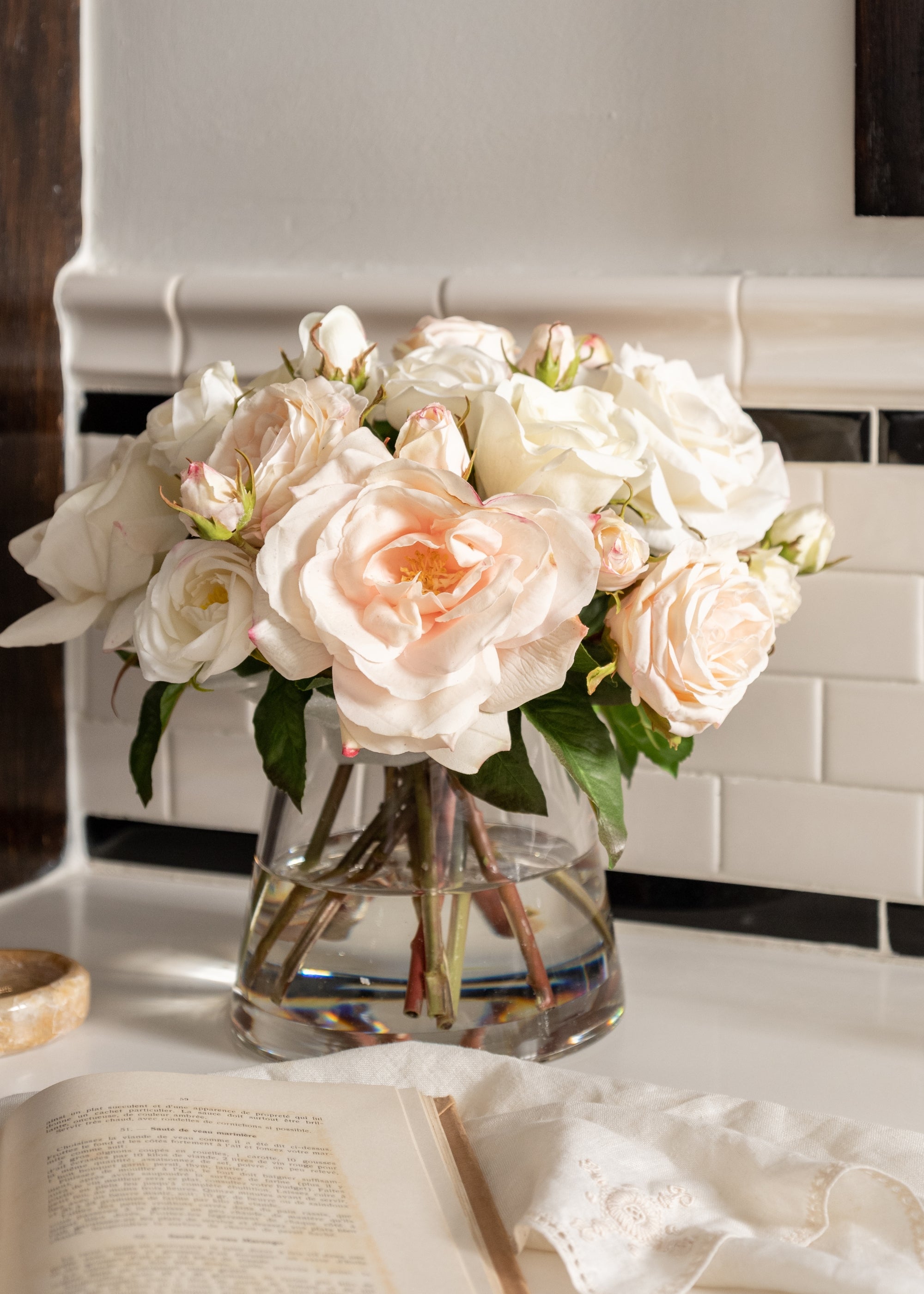Faux Rose Arrangement for Home Decor