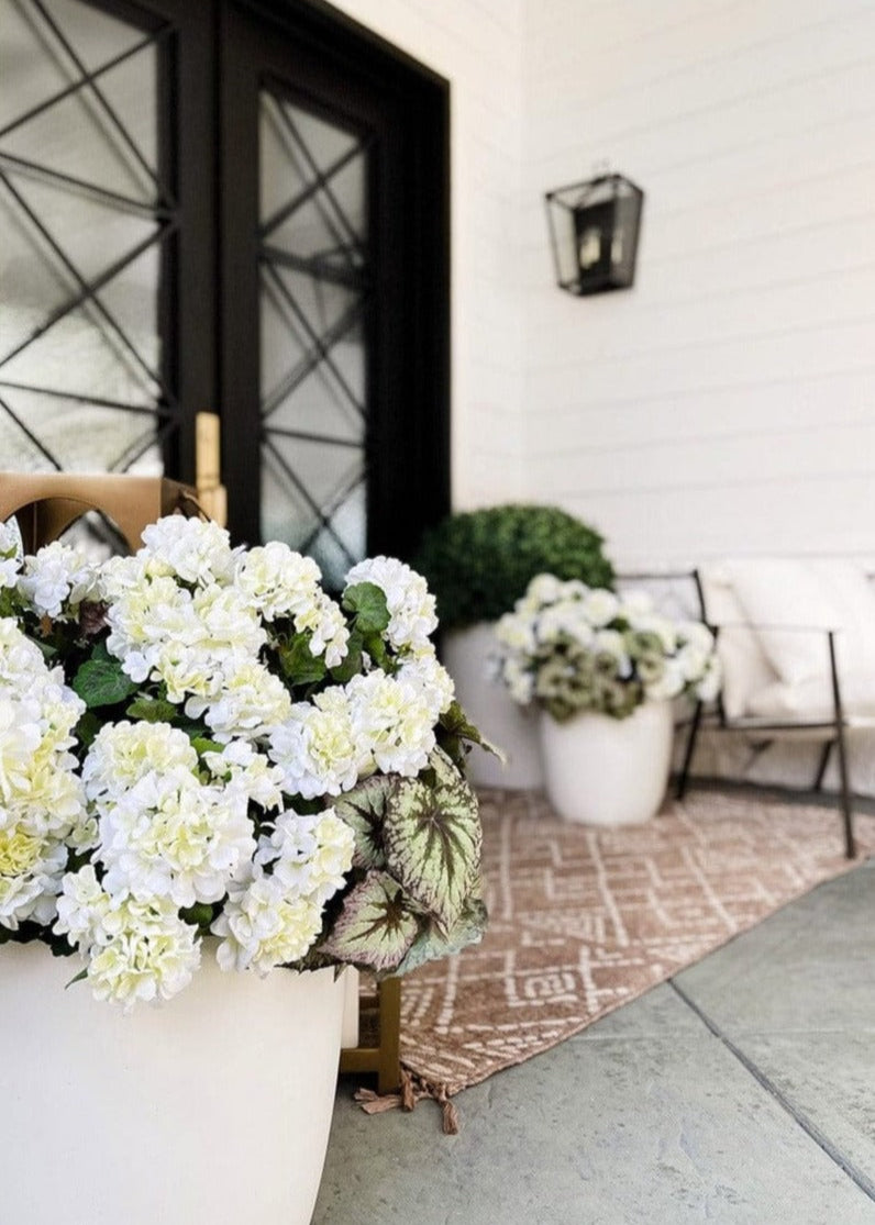 Faux Outdoor | Water Resistant Outdoor Geranium Bush for Vase Styling