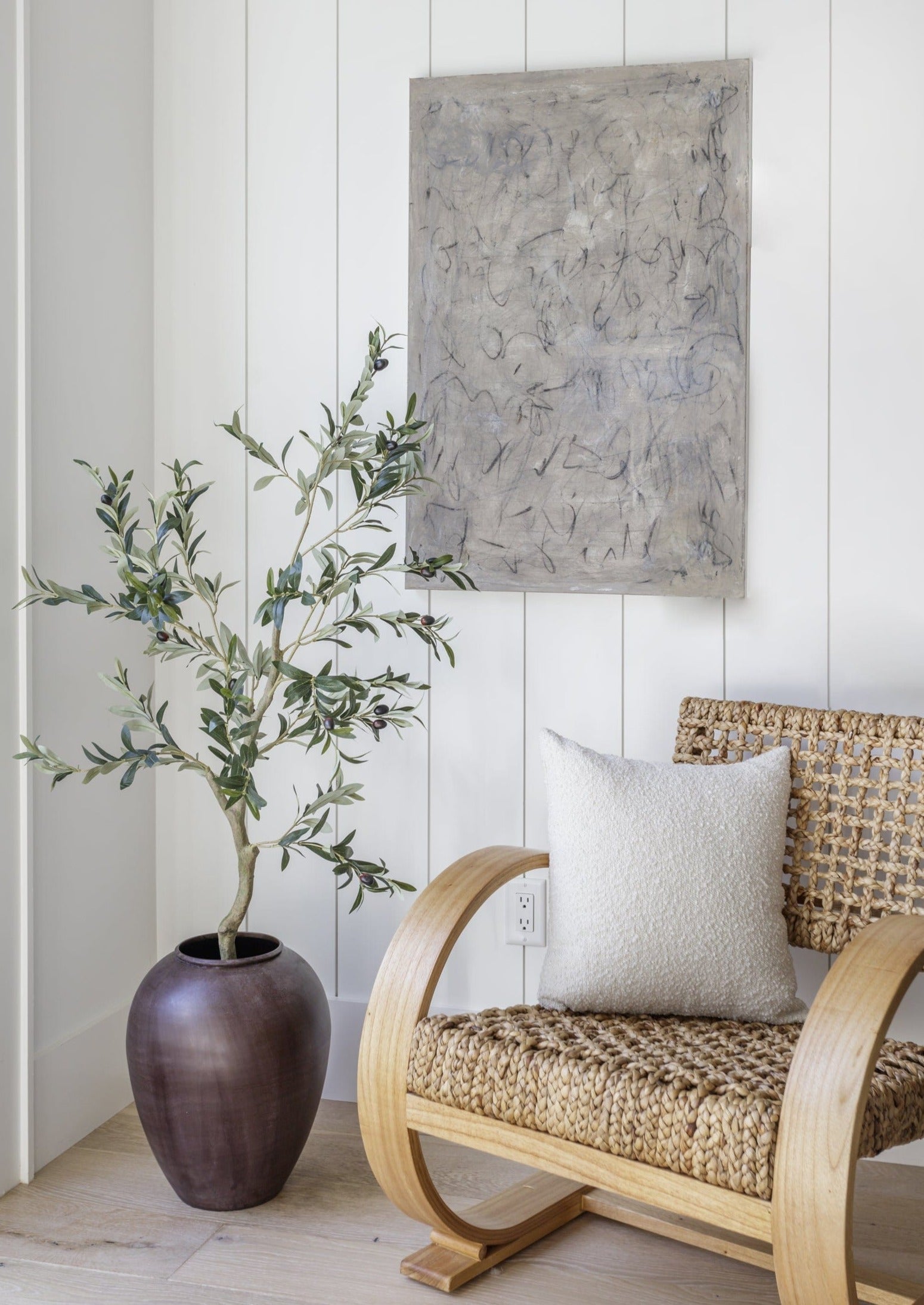 Green Faux Olive Arrangement for Home Decor