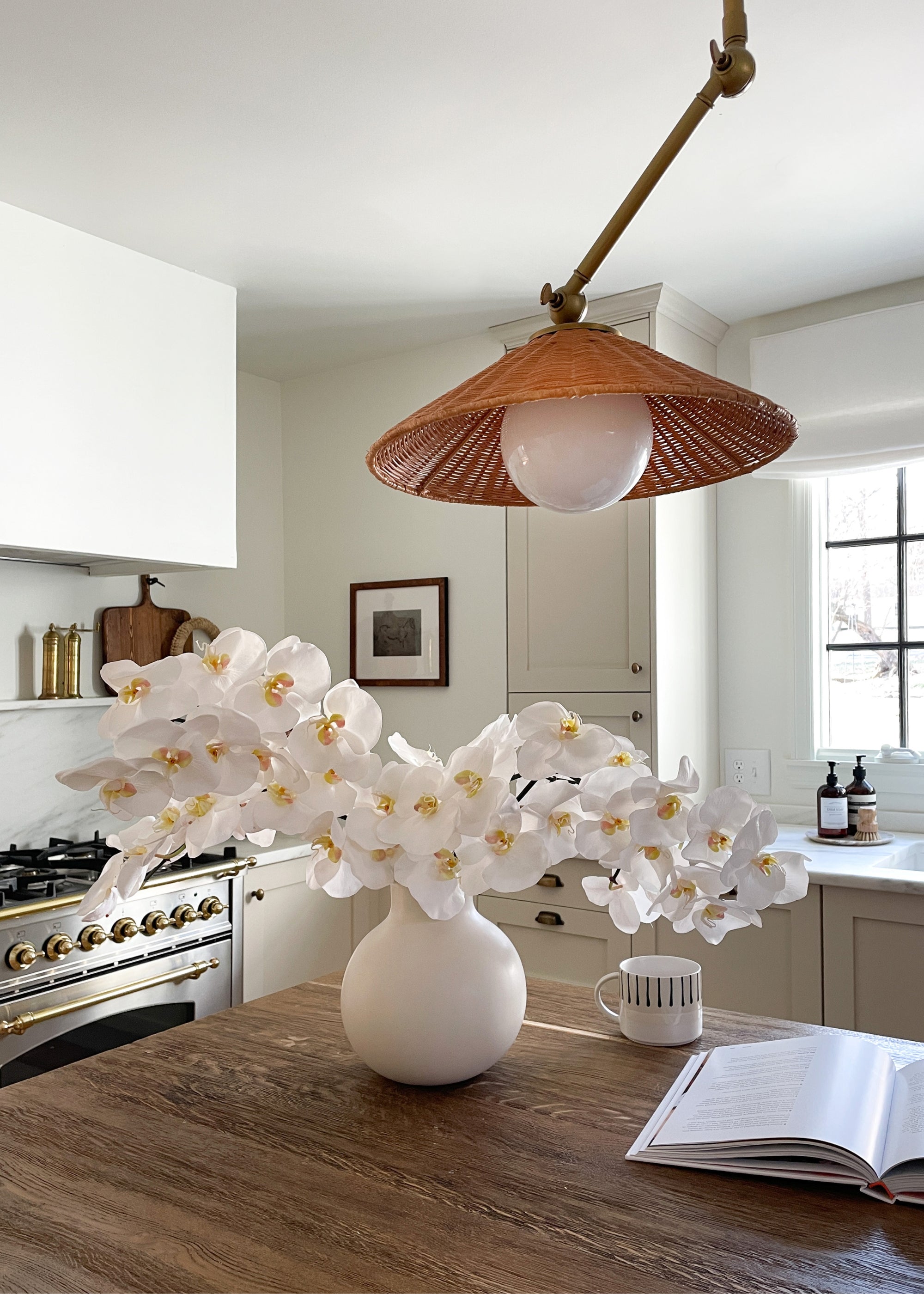 White Faux Orchid Stem for Vase and Wedding Styling