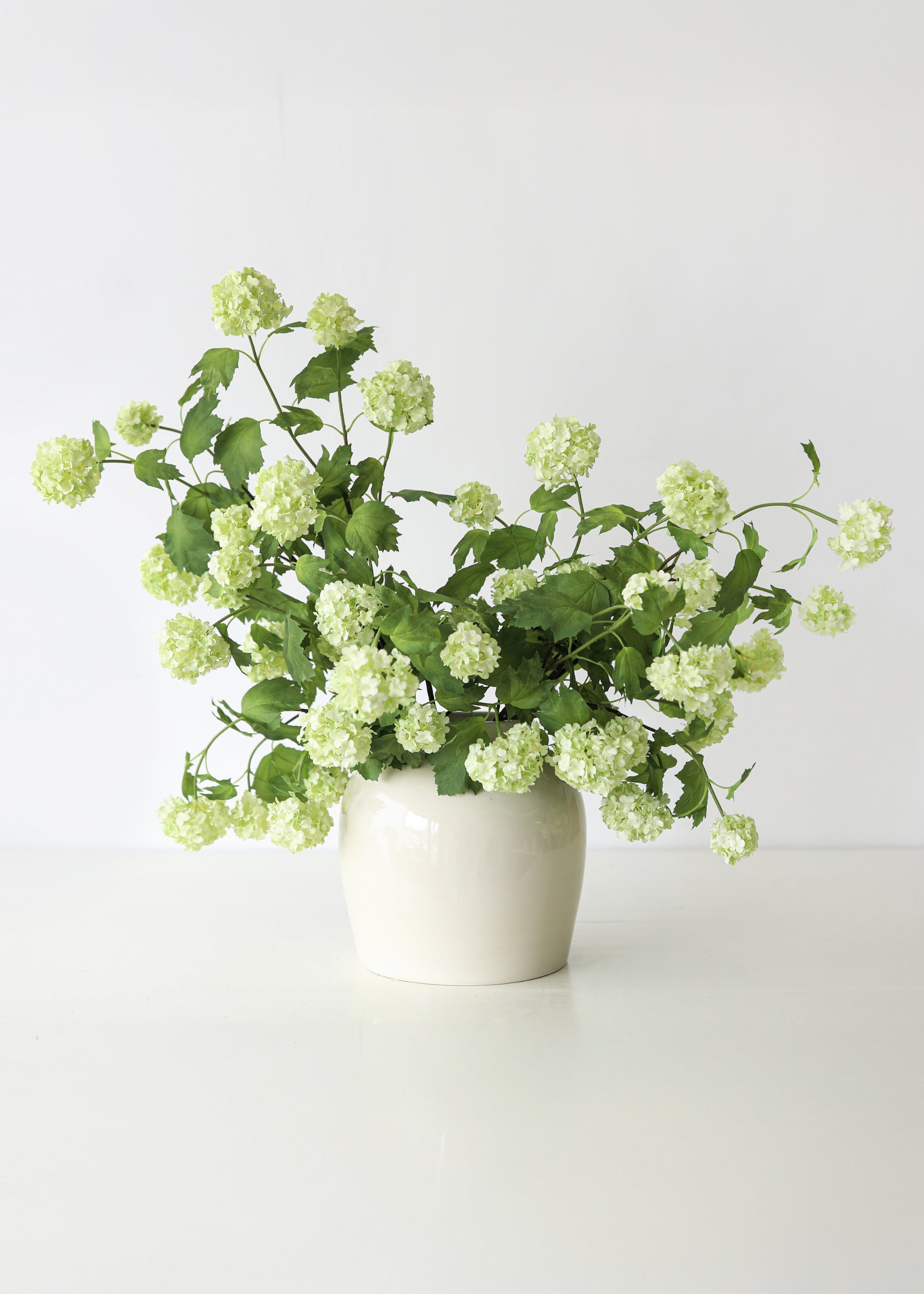 Cream Faux Hydrangea Stem for Vase Styling