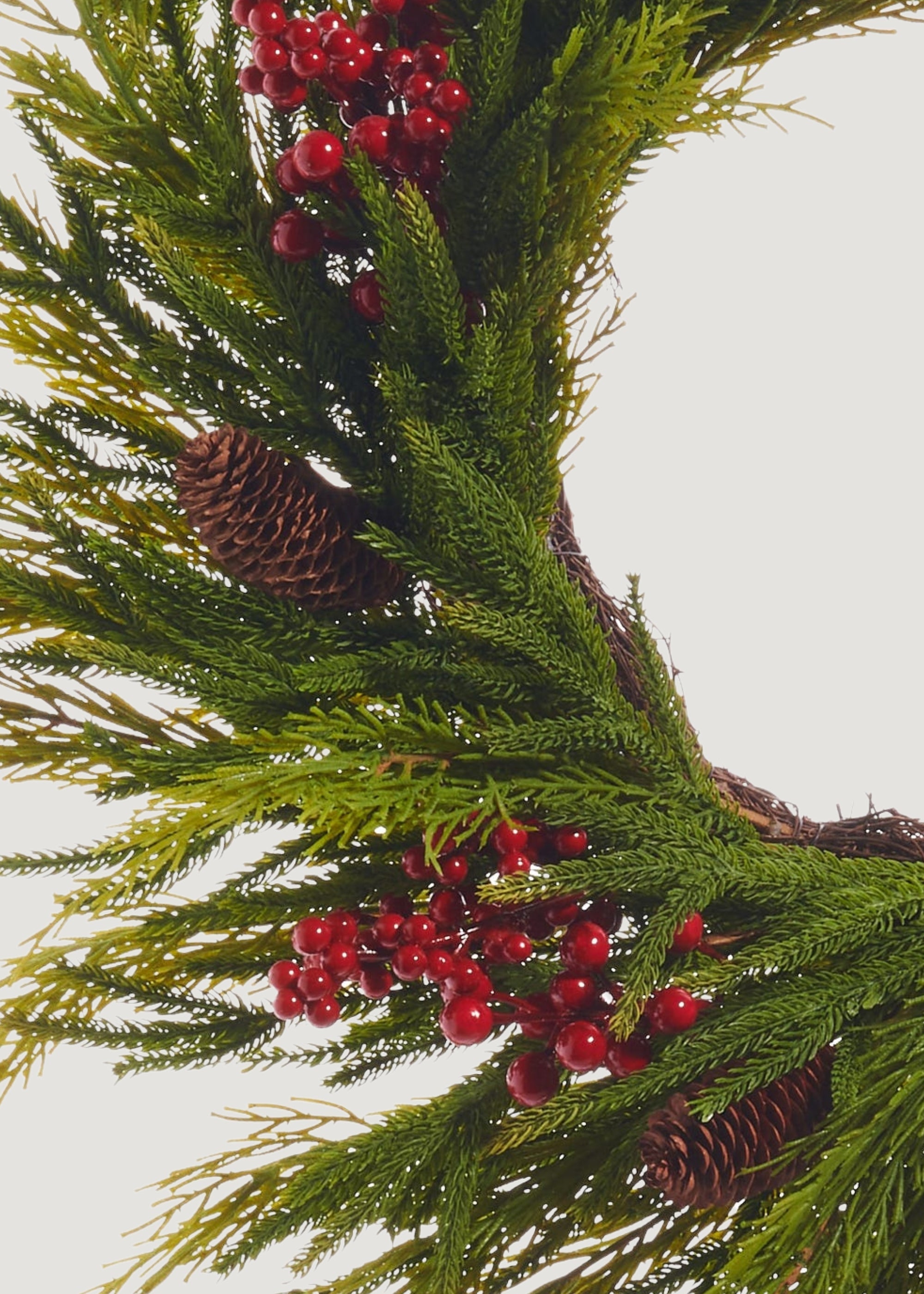 Faux Cedar Wreath for Door and Wall Decor