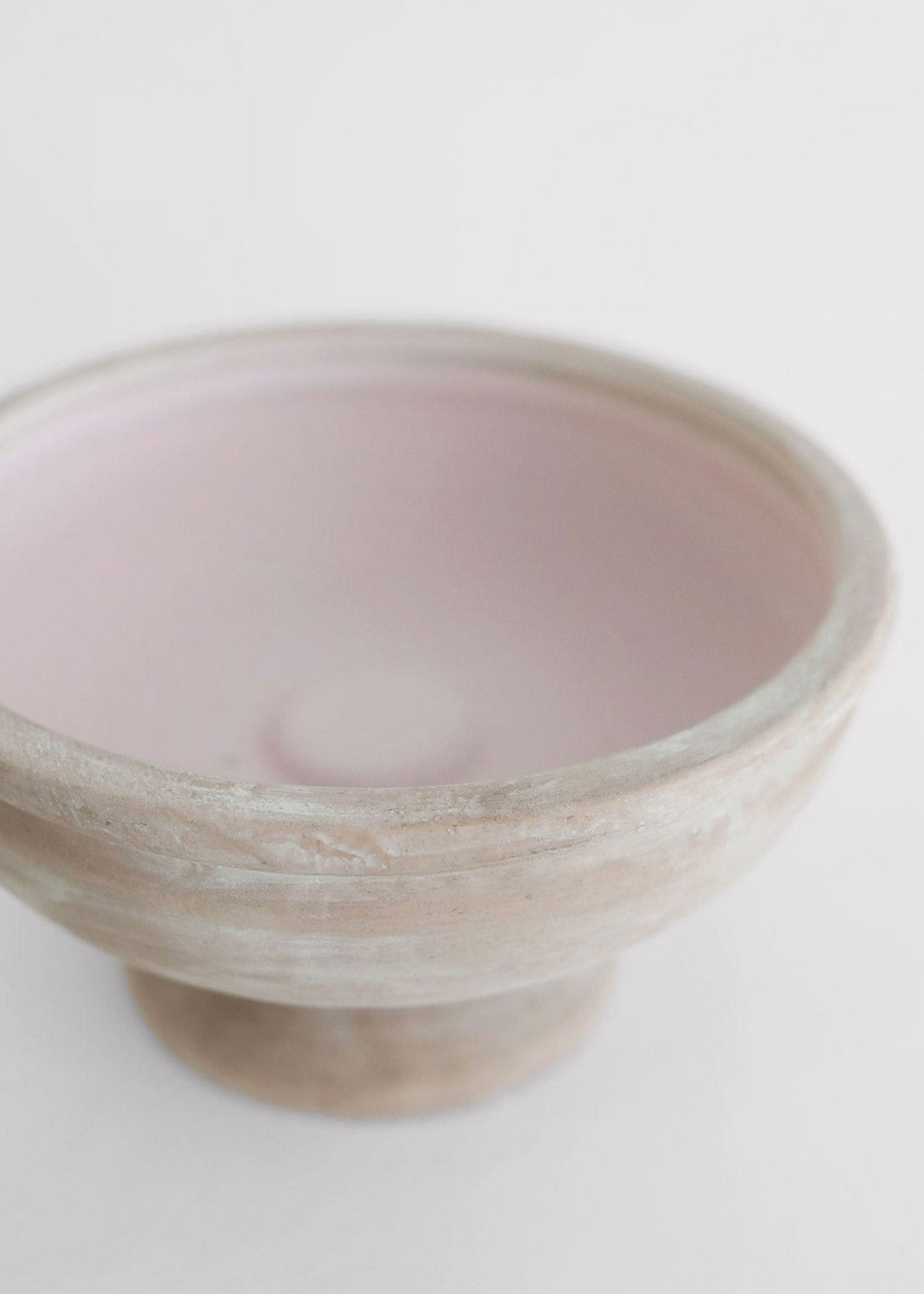 Earthy Mauve Ceramic Compote Bowl - 10.25" Wide Vase for Floral Styling