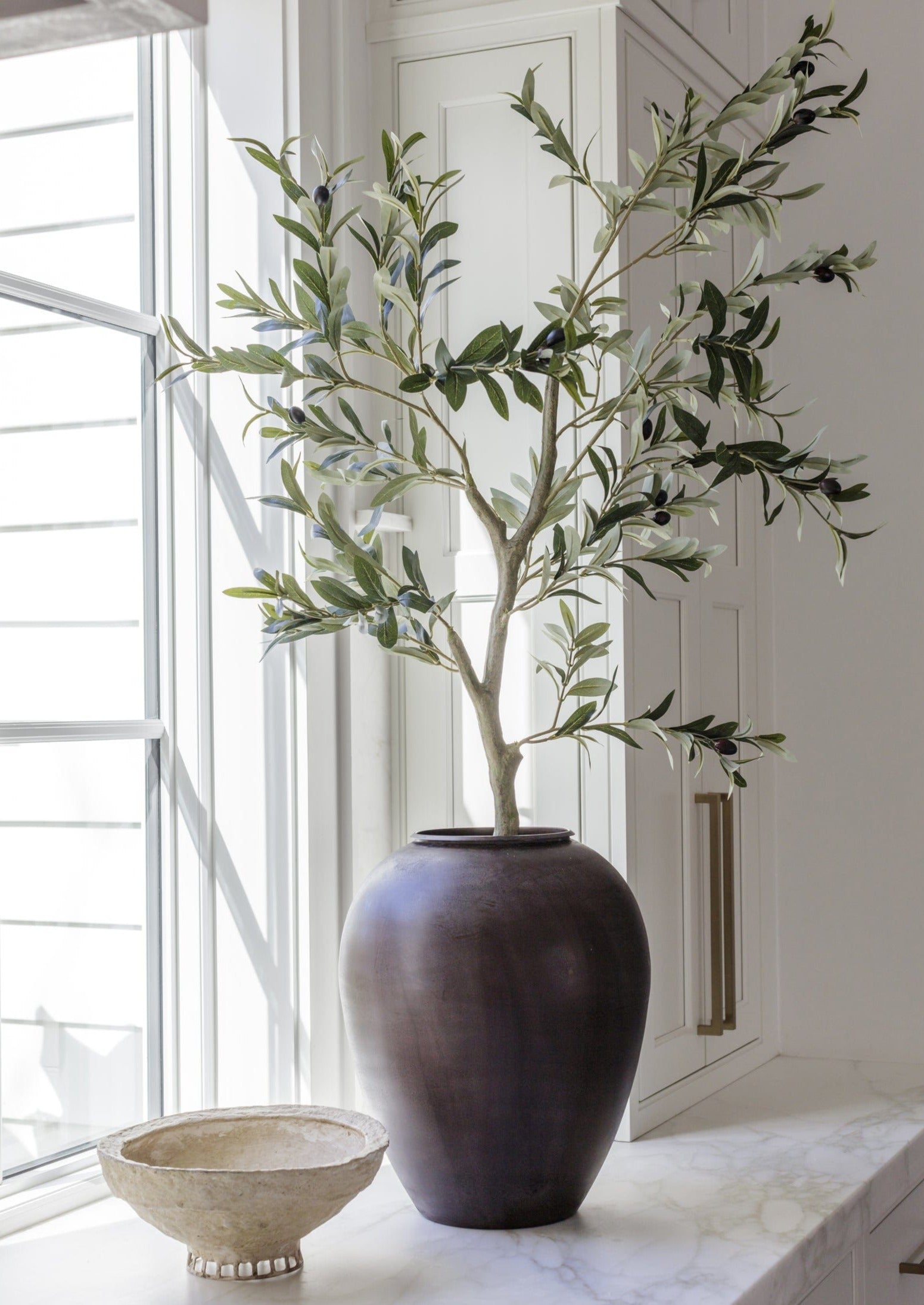 Green Faux Olive Arrangement for Home Decor