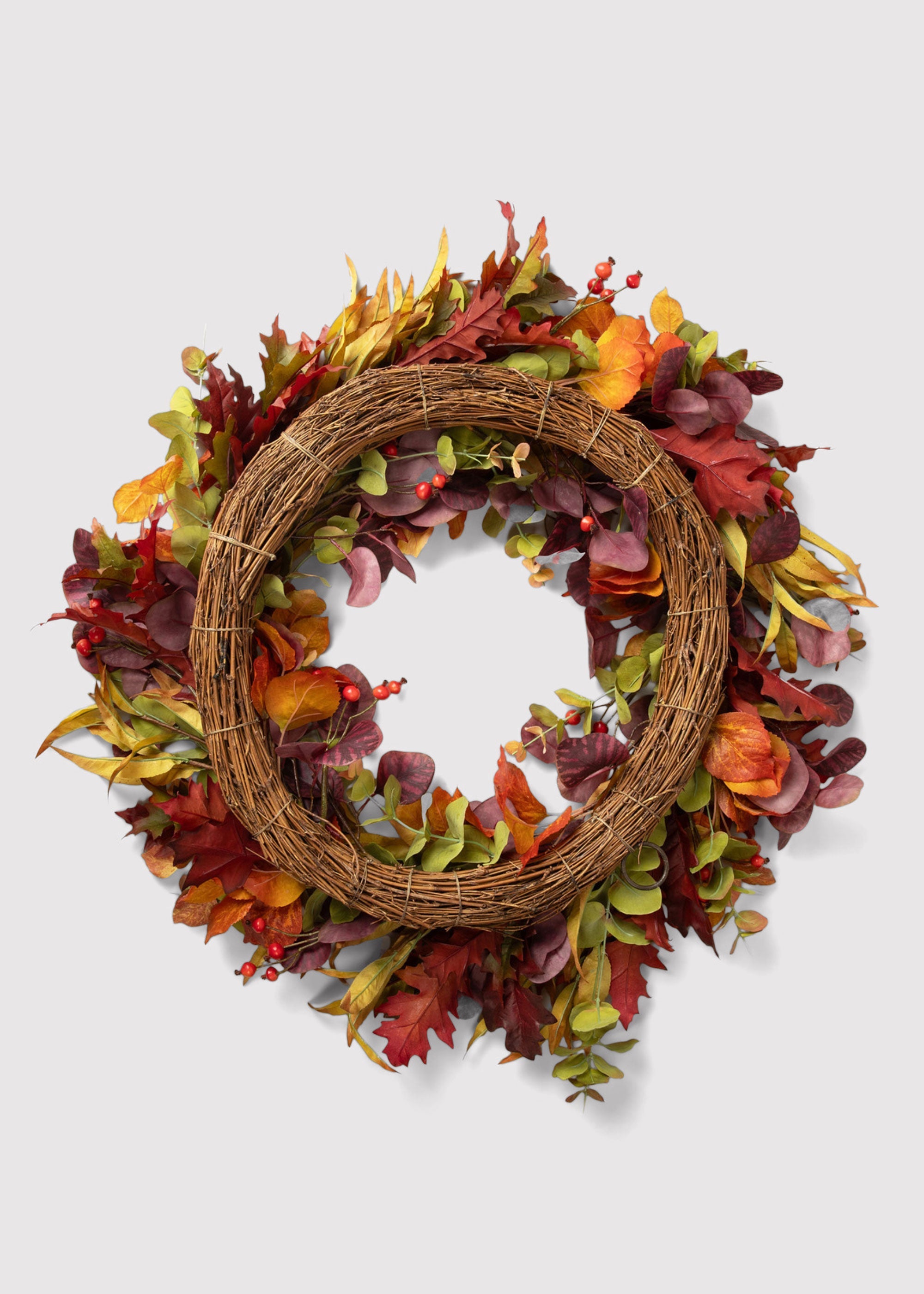 Faux Eucalyptus Wreath for Door and Wall Decor