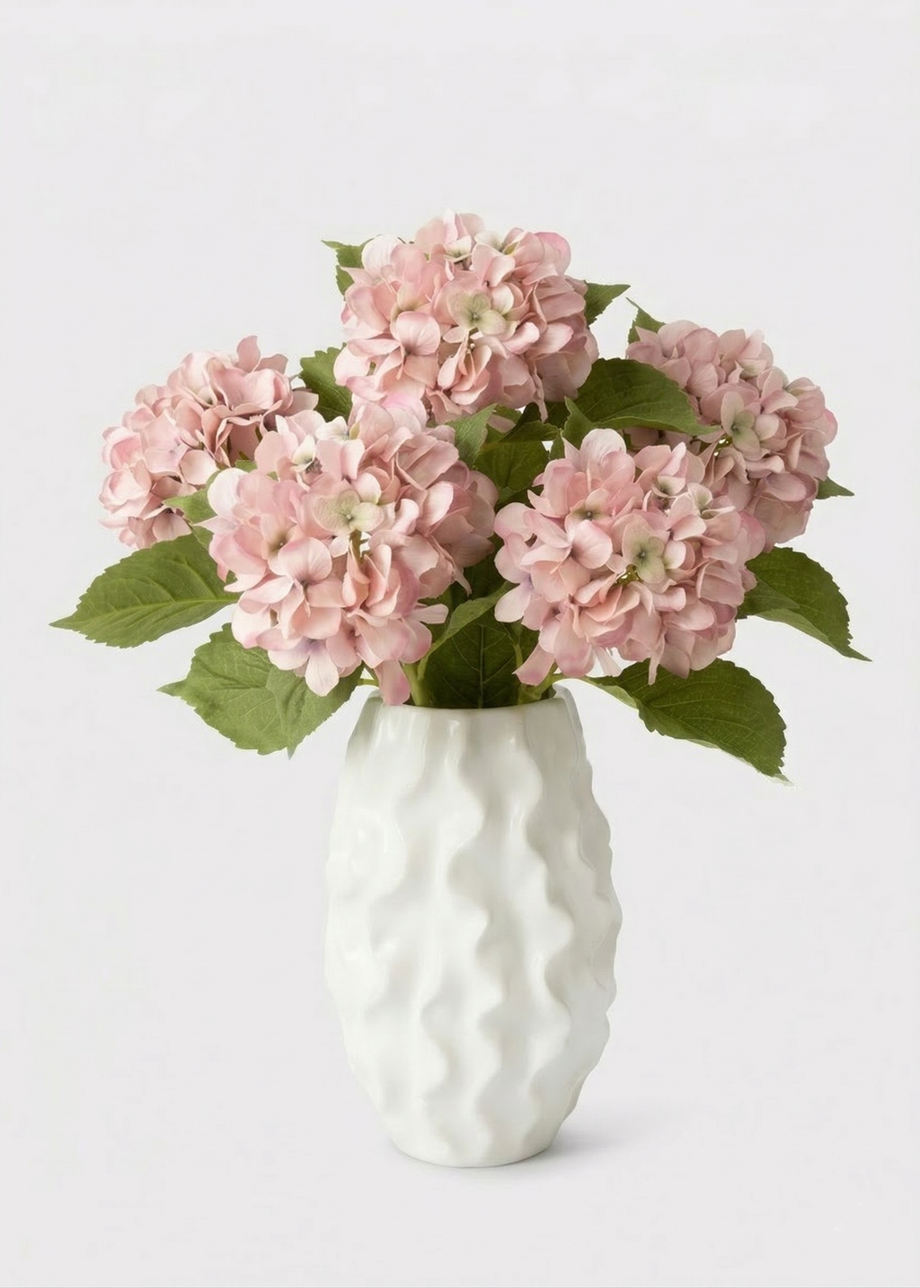 Matte White Ceramic Ruffle Vase for Floral Styling