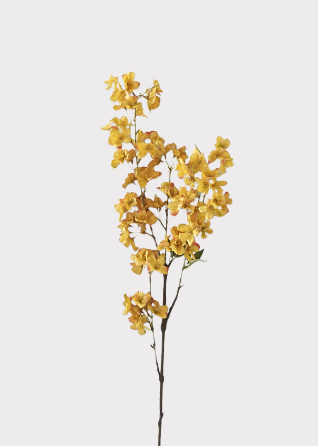Golden Yellow Faux Cherry Blossom Branch for Seasonal Vase Styling