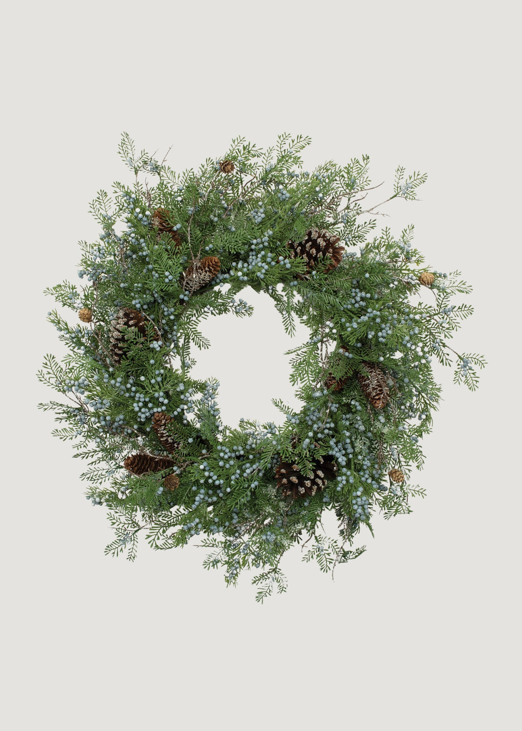 Faux Juniper Wreath for Door and Wall Decor