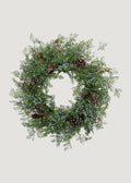 Faux Juniper Wreath for Door and Wall Decor