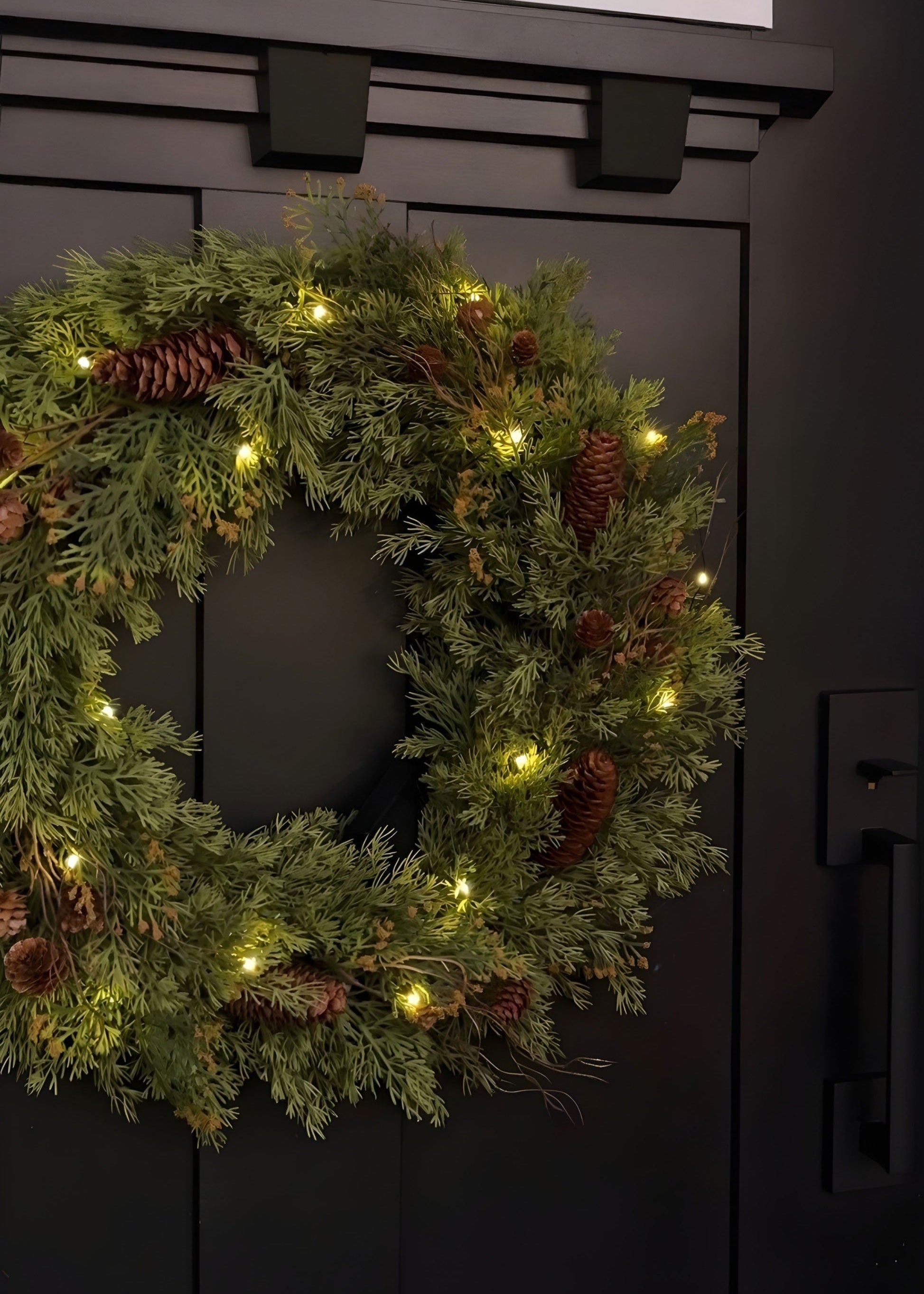 Faux Pine Wreath for Door and Wall Decor