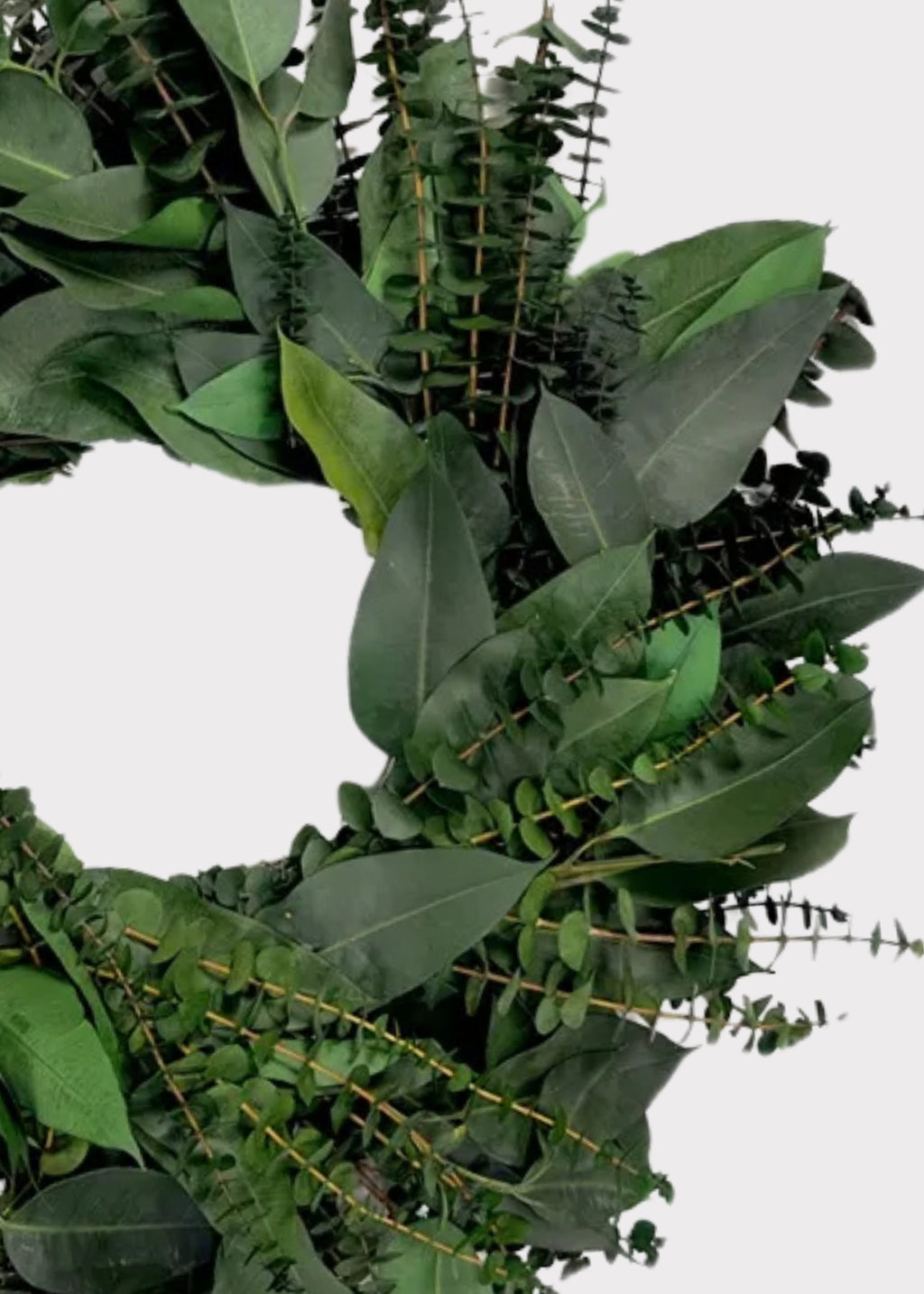 Green Faux Eucalyptus Wreath for Door and Wall Decor