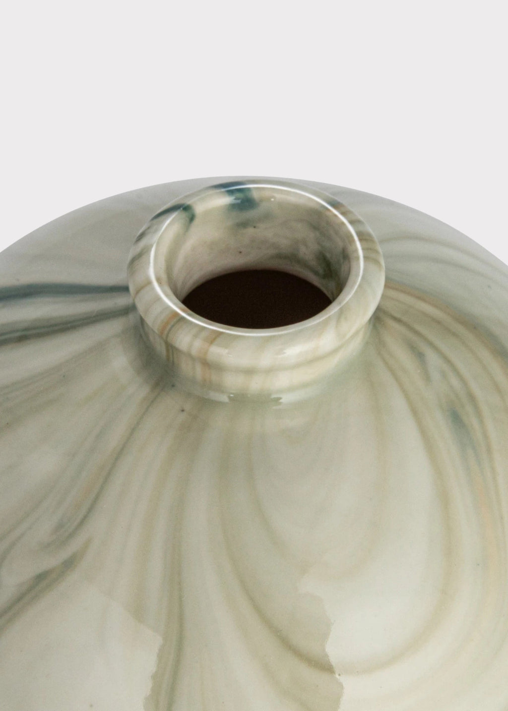 Small Set 3 Marbled Stoneware Glazed Bud Vases for Floral Styling