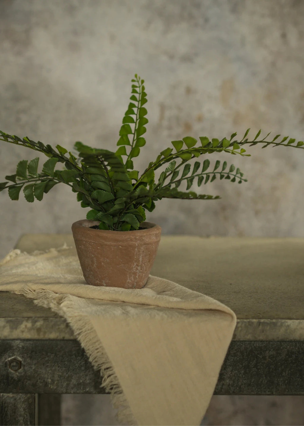 Orange Faux Fern Arrangement for Home Decor