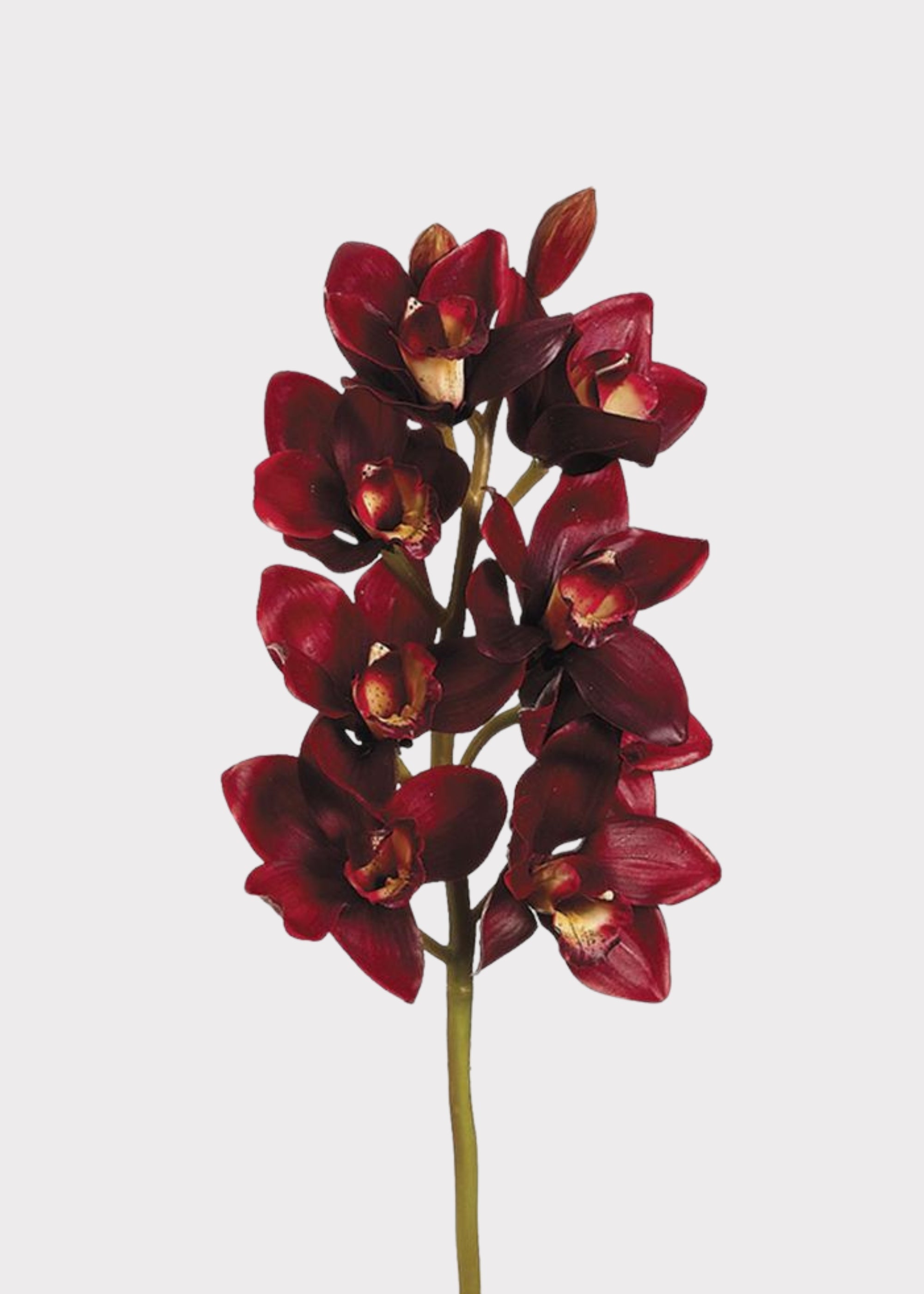 Burgundy Faux Orchid Stem for Vase Styling