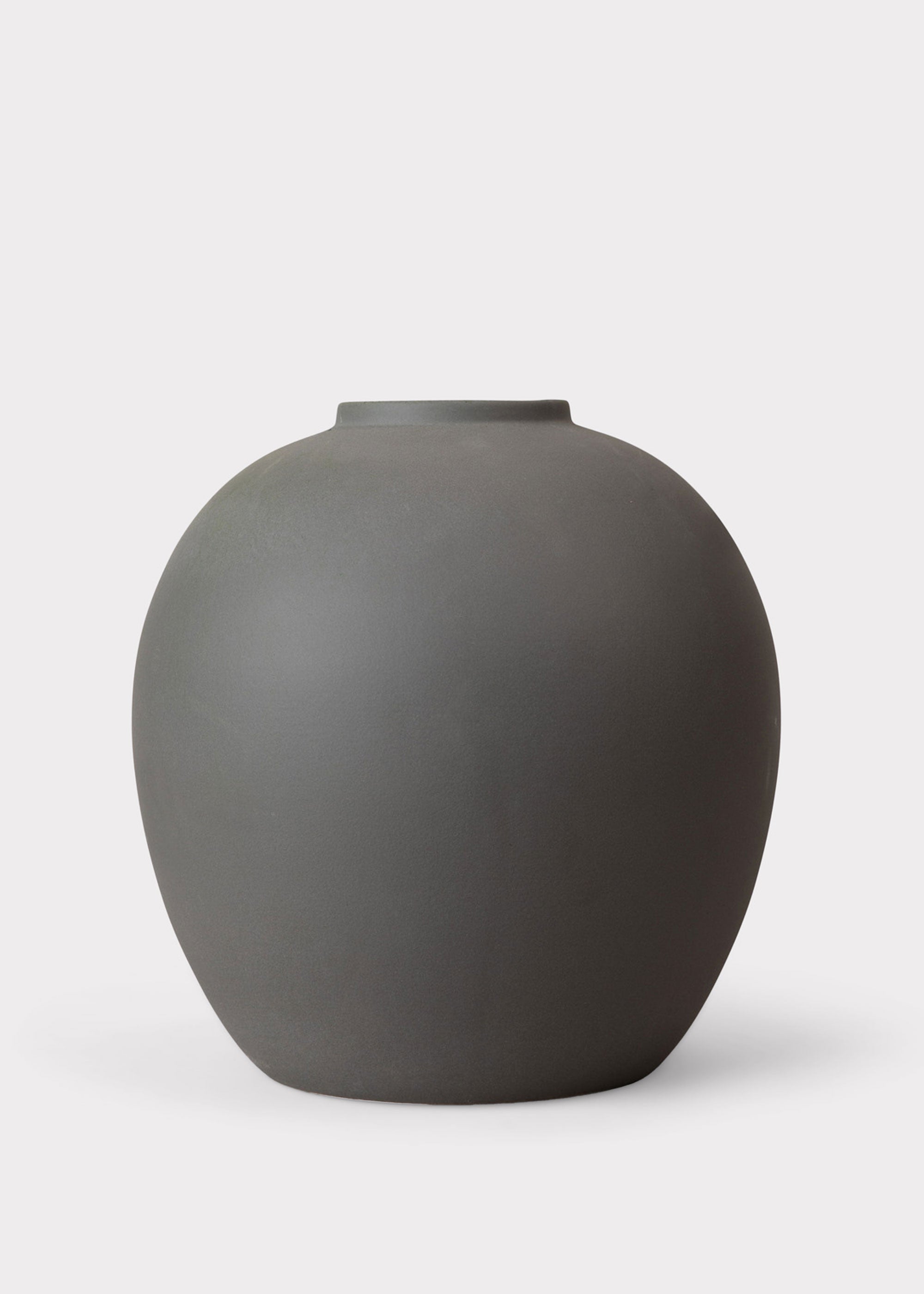 Viralla Edie Stoneware Matte Slate Vase for Floral Styling