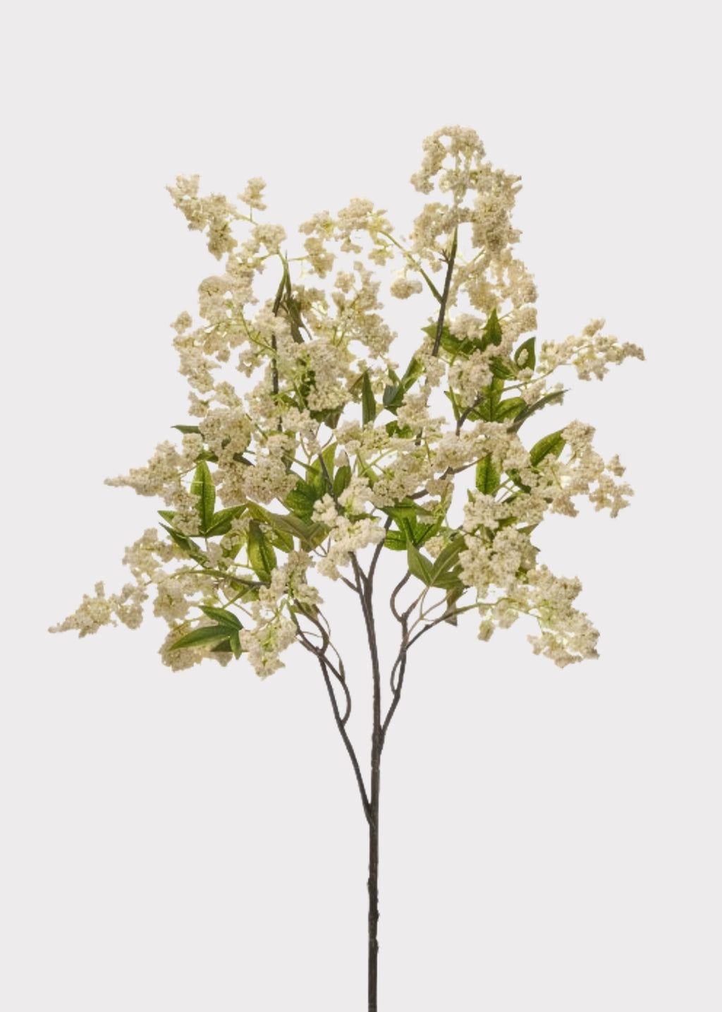 Faux Cream Wild Plum Berry Branch for Seasonal Vase Styling