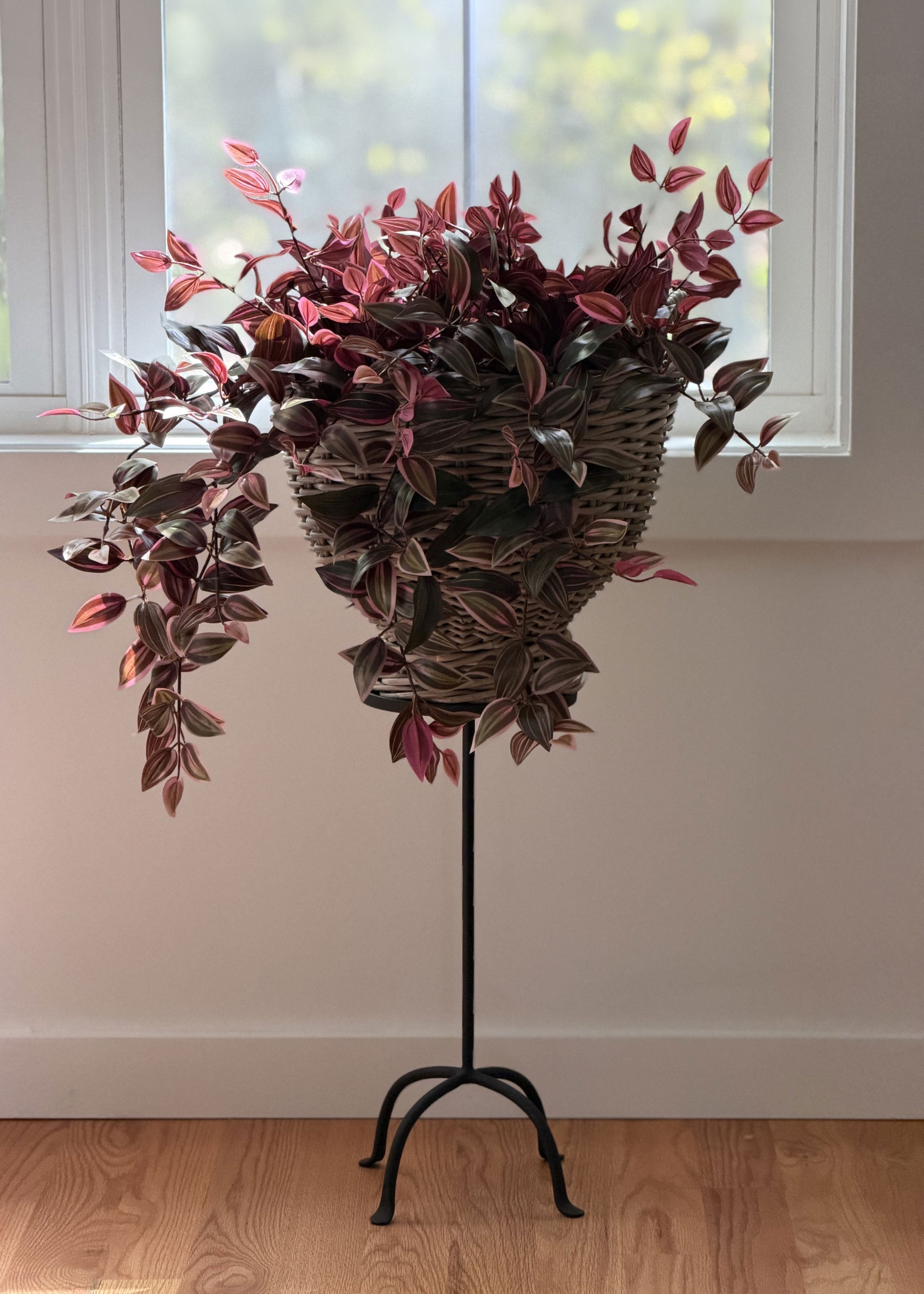 Burgundy Faux Houseplant Bush for Vase Styling