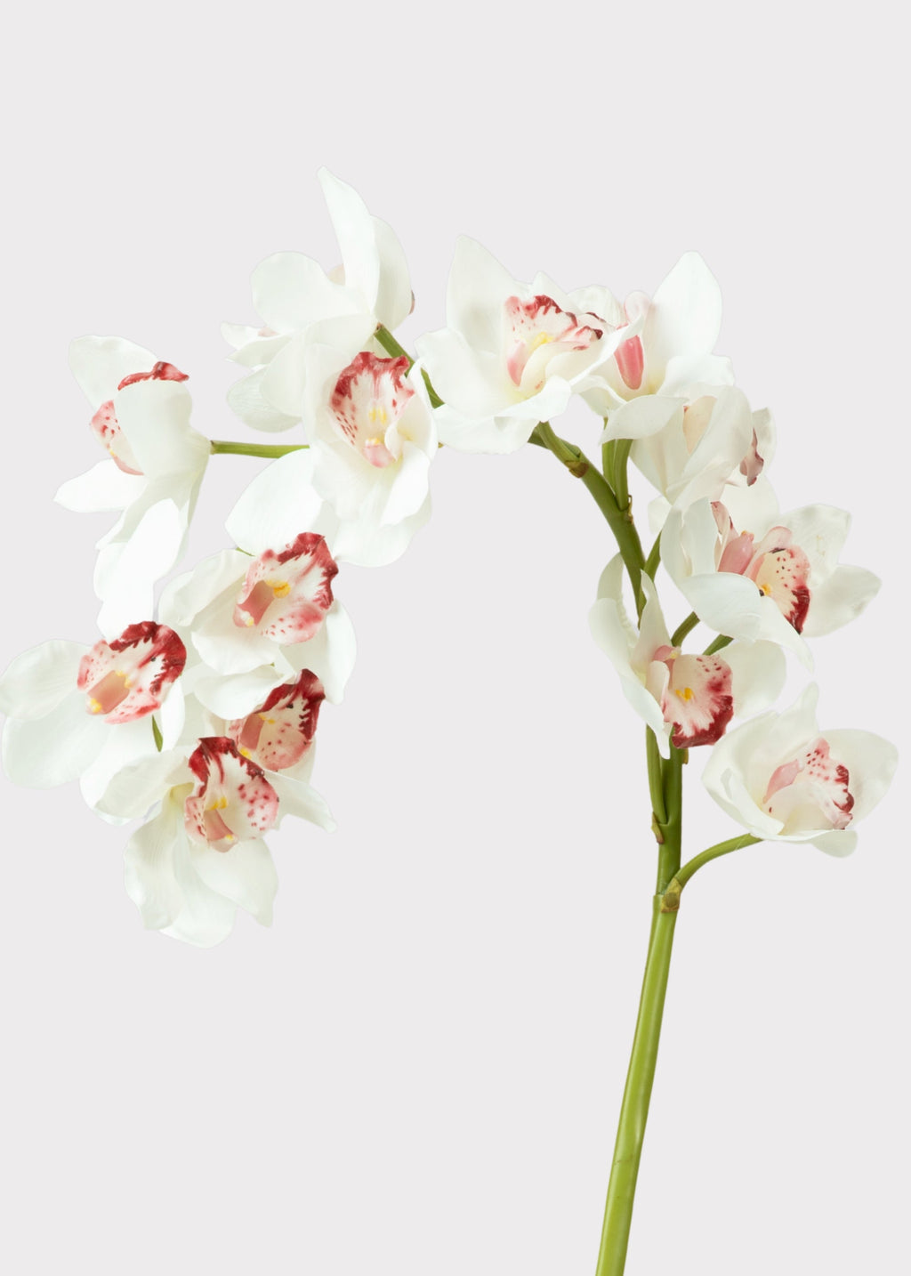 White Faux Orchid Stem for Vase Styling