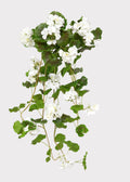 Faux Uv Treated Indoor/outdoor Geranium Hanging Bush for Vase Styling
