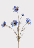 Blue Faux Cosmos, Daisy Stem for Vase Styling