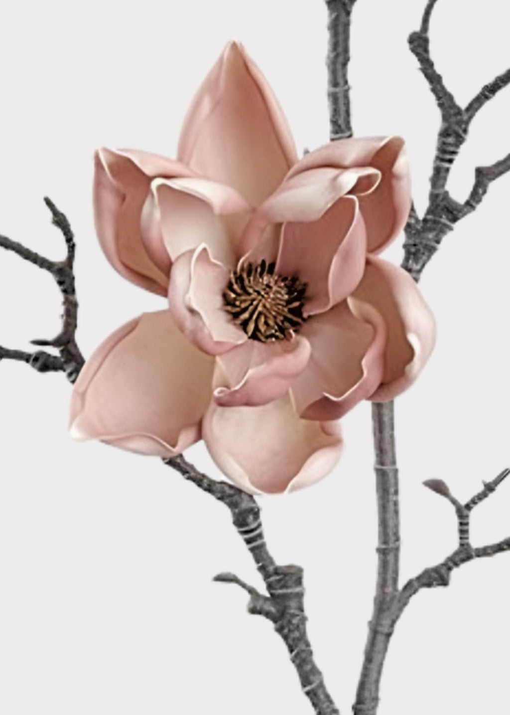 Mauve Faux Magnolia Branch for Seasonal Vase Styling