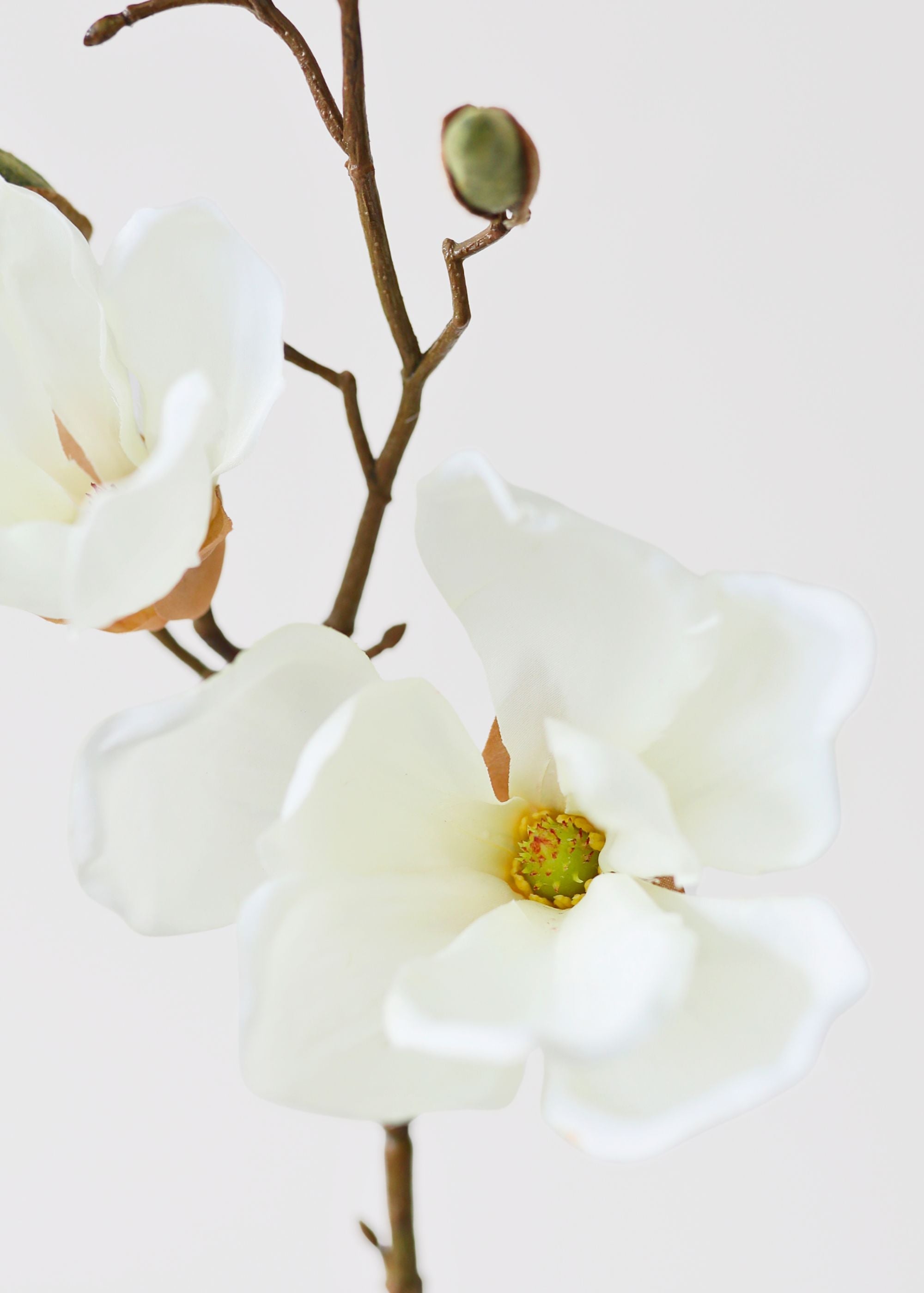 Cream Faux Magnolia Stem for Vase and Wedding Styling