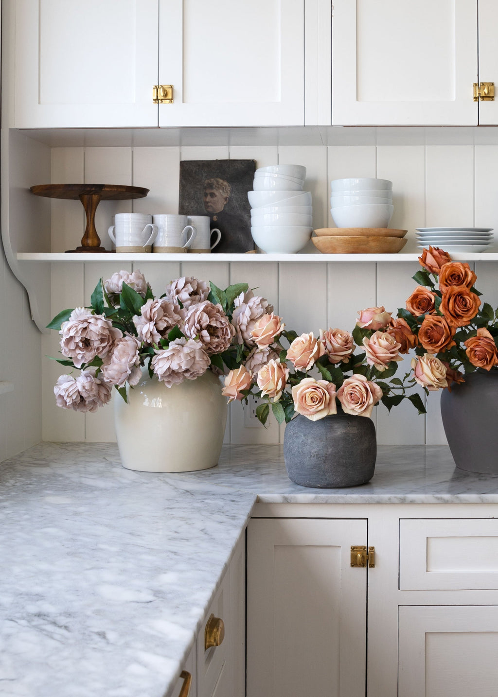 Mauve Faux Peony Stem for Vase and Wedding Styling
