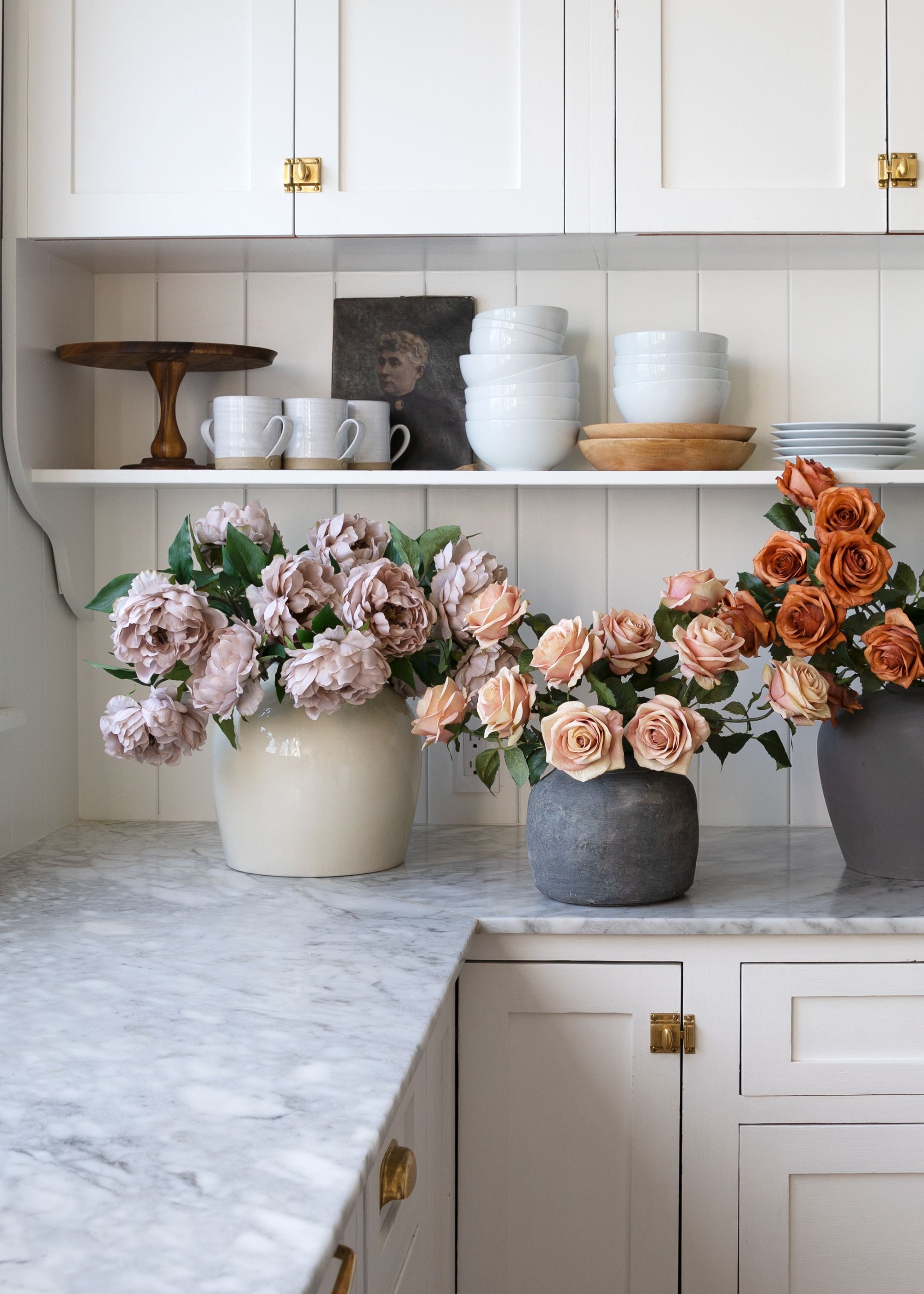 Mauve Faux Peony Stem for Vase and Wedding Styling