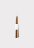 Set 2 Caramel-hued Dipped Taper Candles for Tabletop Styling