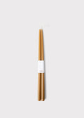 Set 2 Dipped Taper Candles Caramel Hue for Tabletop Styling