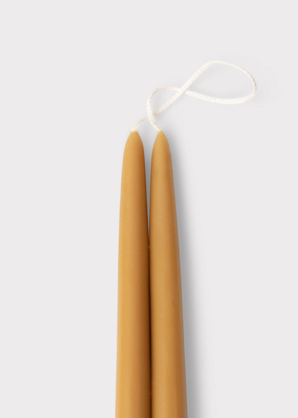 Set 2 Dipped Taper Candles Caramel Hue for Tabletop Styling