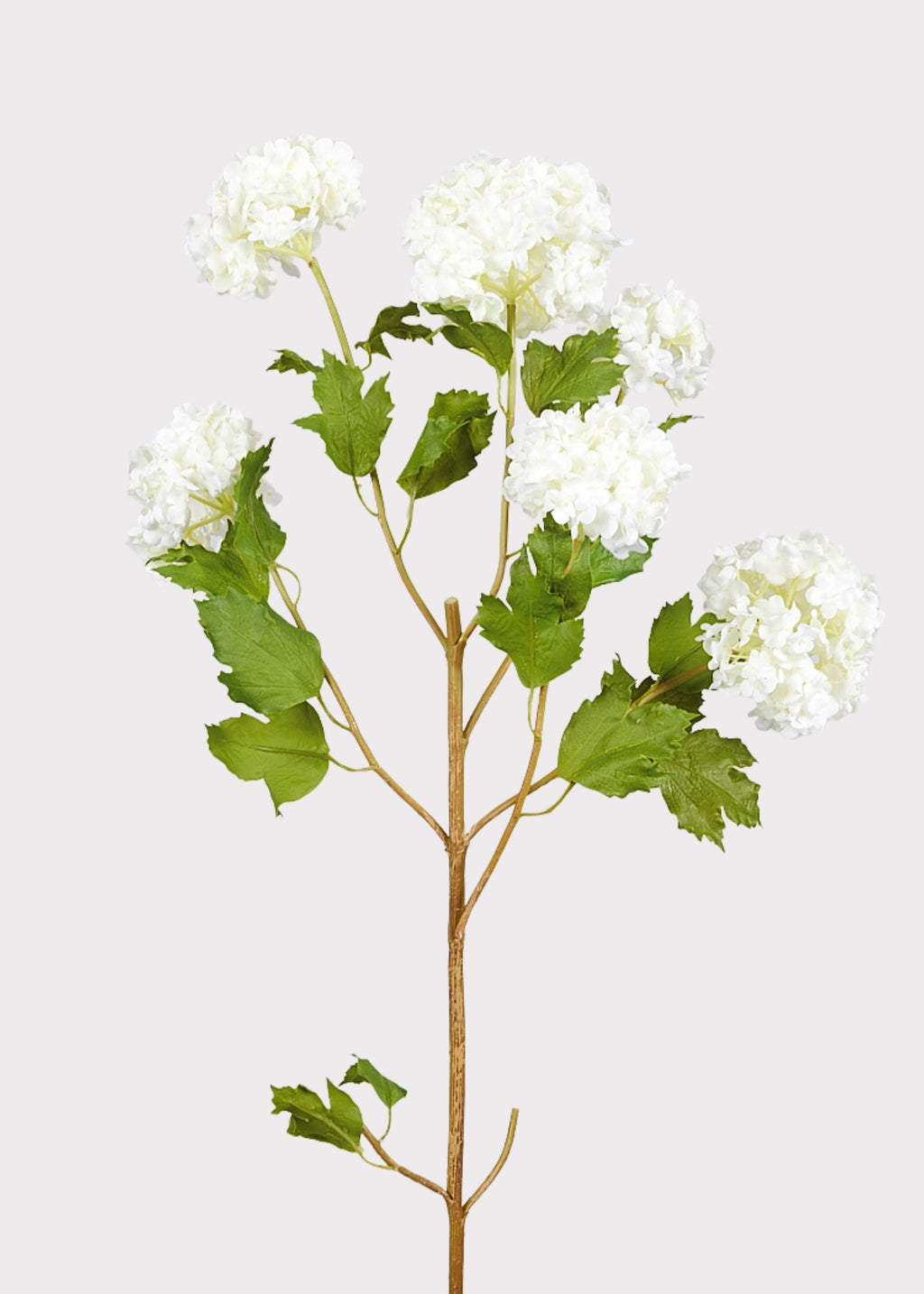 White Faux Hydrangea Stem for Vase Styling
