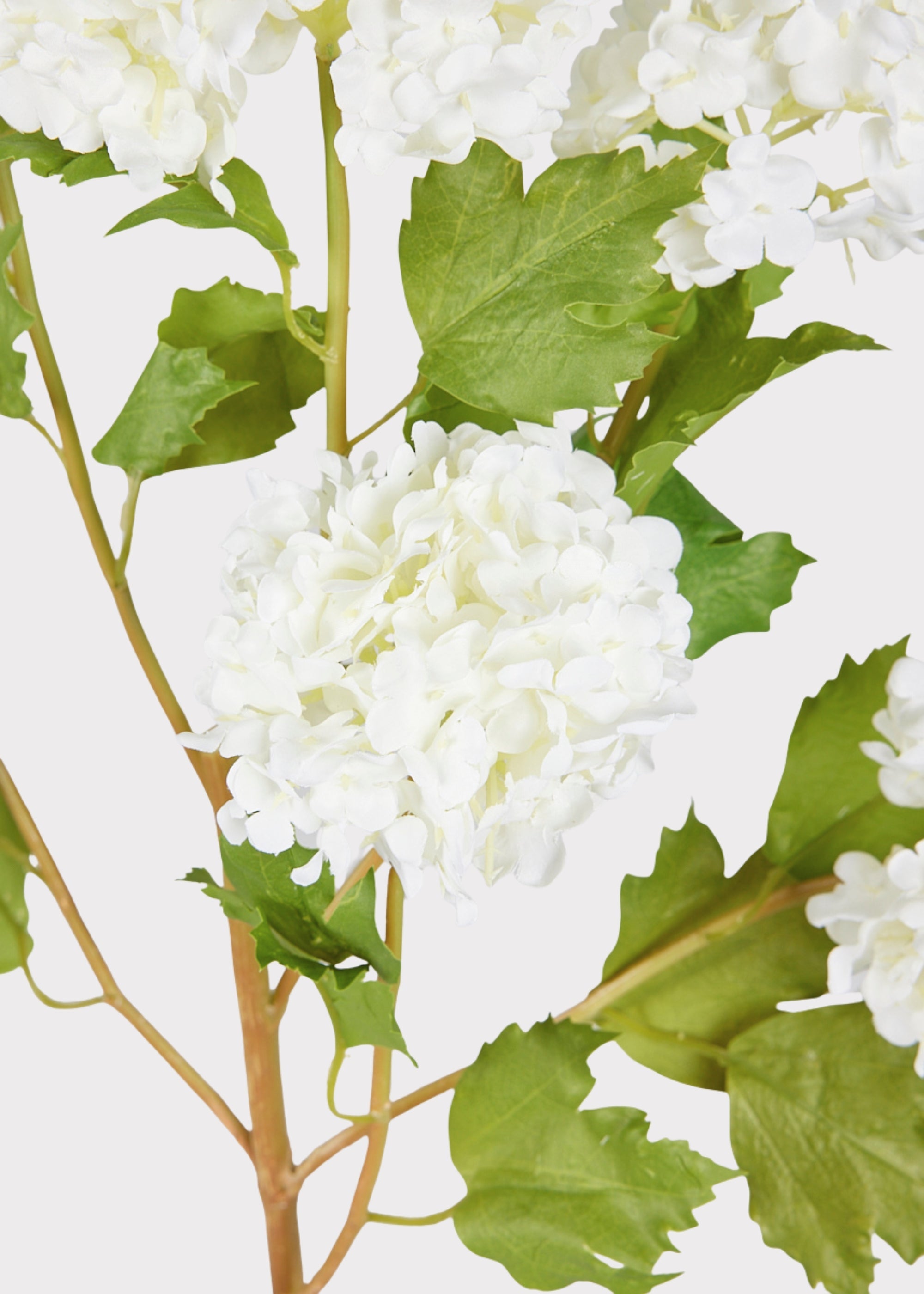 White Faux Hydrangea Stem for Vase Styling