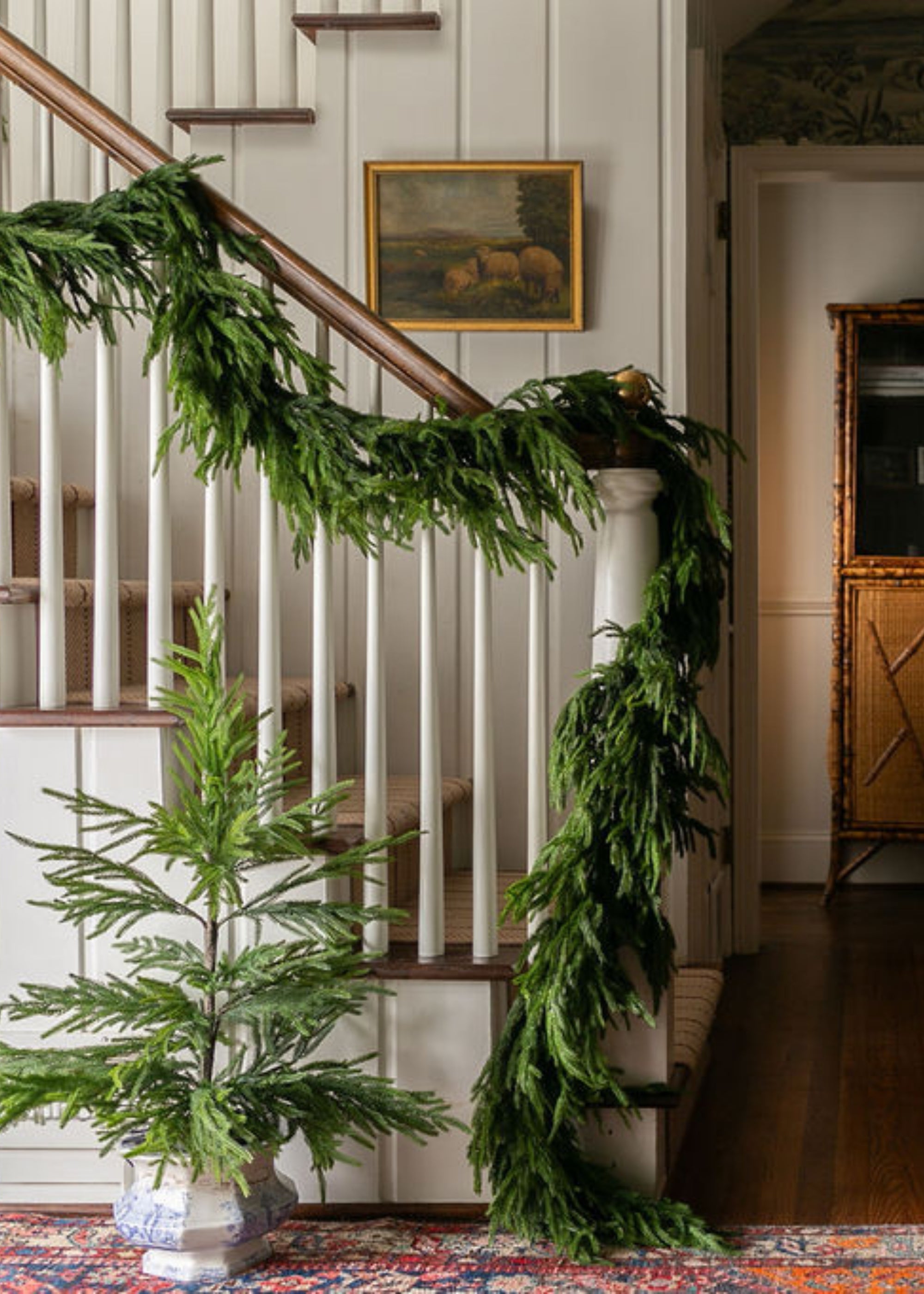 Faux Pine Arrangement for Home Decor