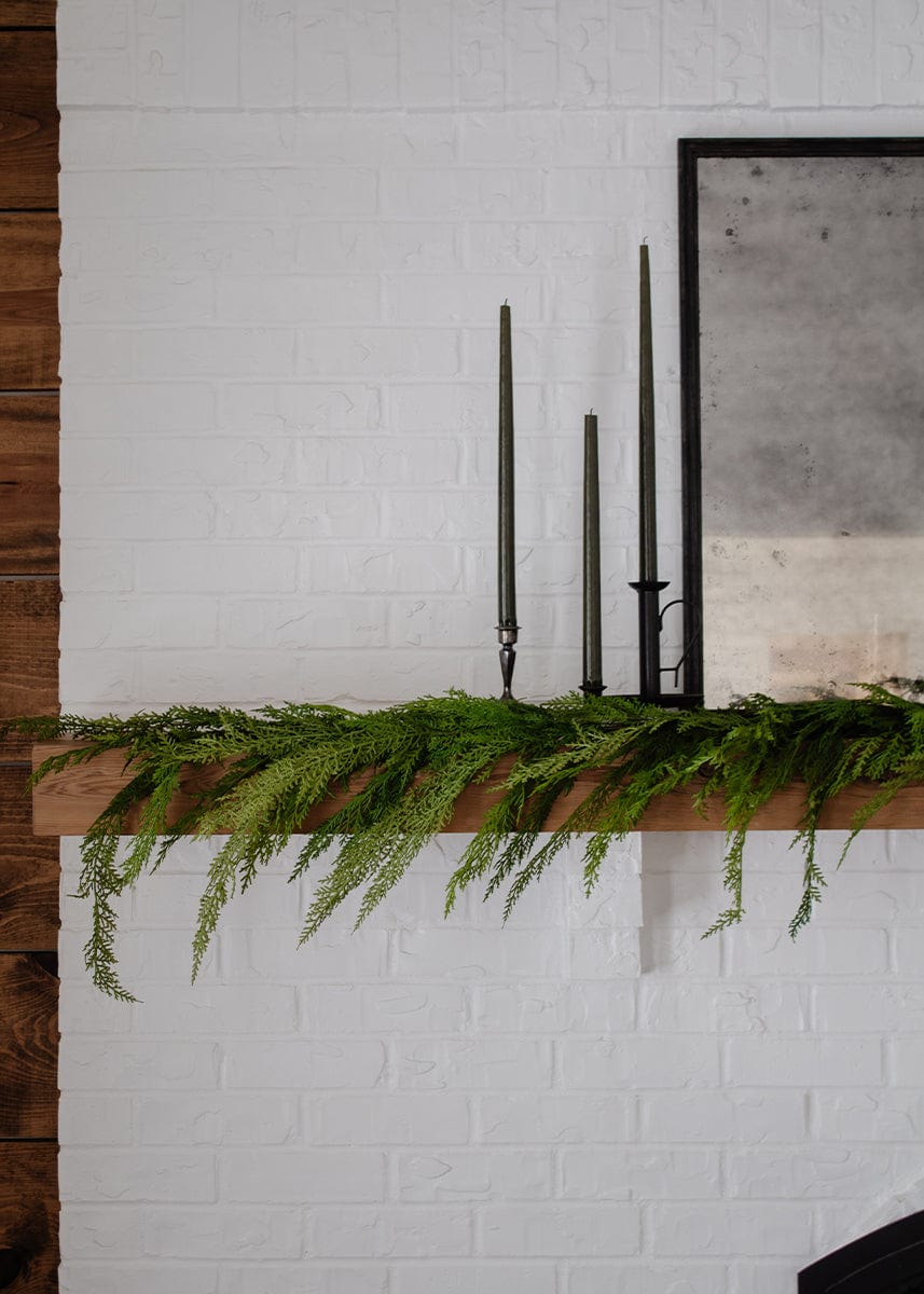 Real Touch Cedar Garland for Mantels and Seasonal Decor