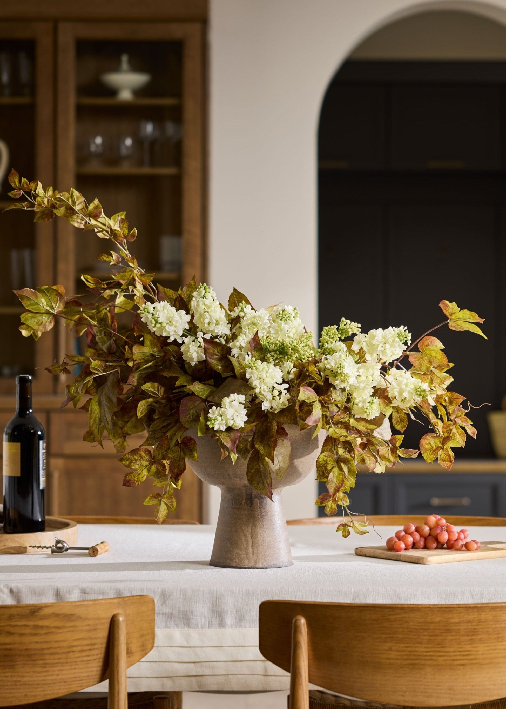 Cream Faux Lilac Stem for Vase and Wedding Styling