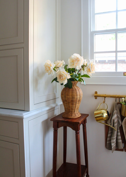 Beige Real Touch Rose Stem for Vase Styling