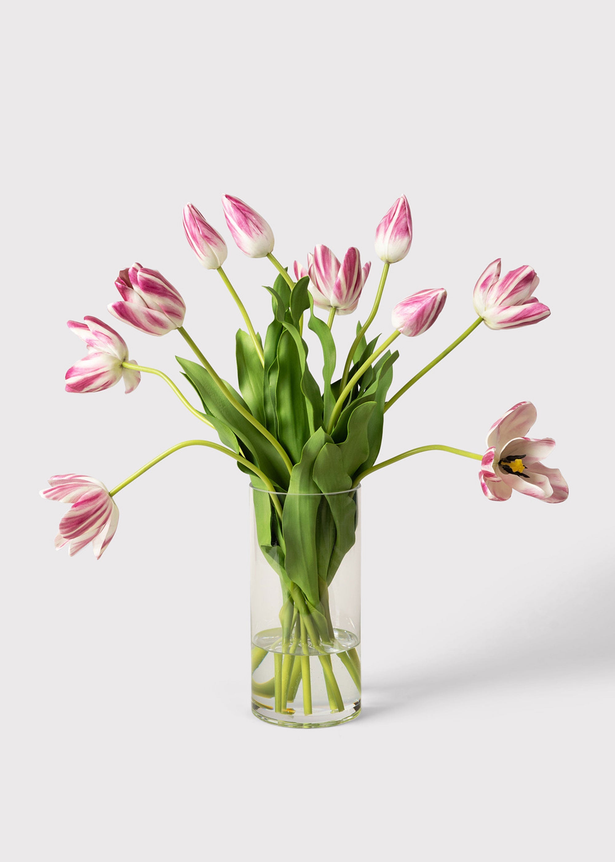 Mauve Faux Tulip Arrangement for Home Decor