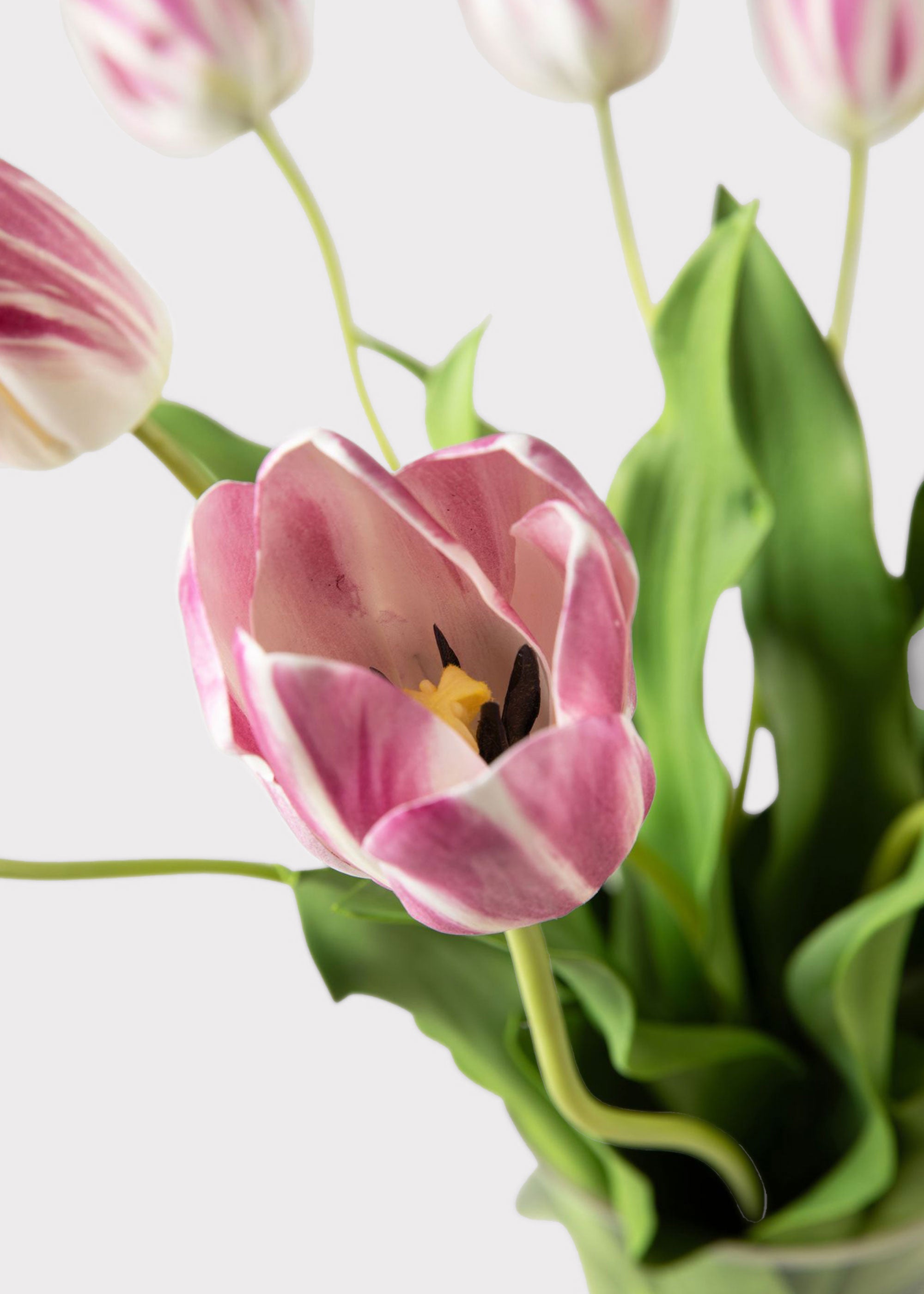 Mauve Faux Tulip Arrangement for Home Decor