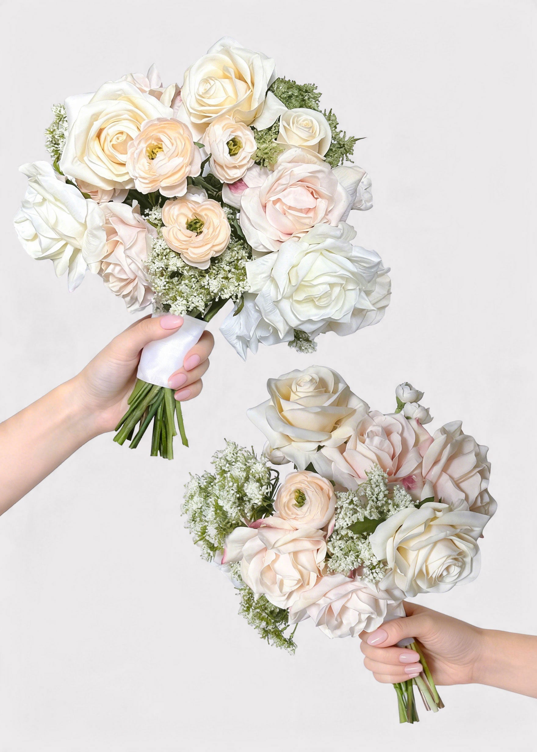 Soft Pink Real Touch Rose Stem for Vase and Wedding Styling