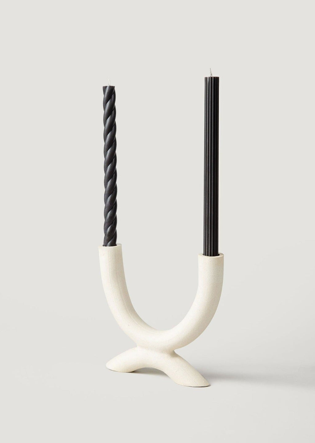 Pack 3 Taper Candles Black for Tabletop Styling