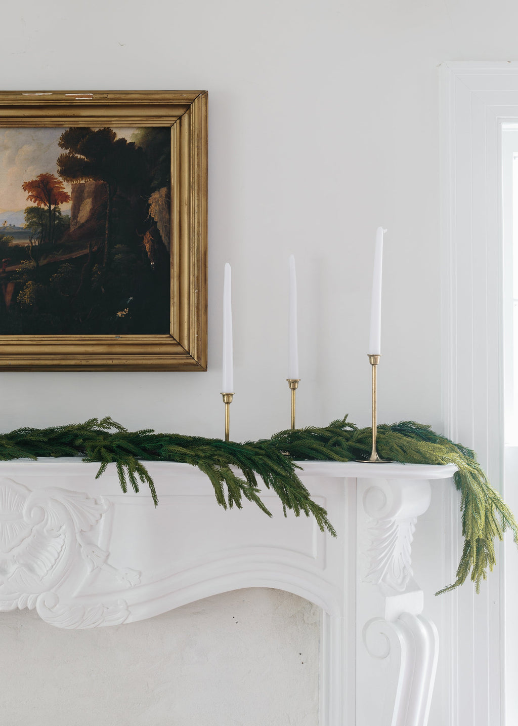 Real Touch Pine Garland for Mantels and Seasonal Decor