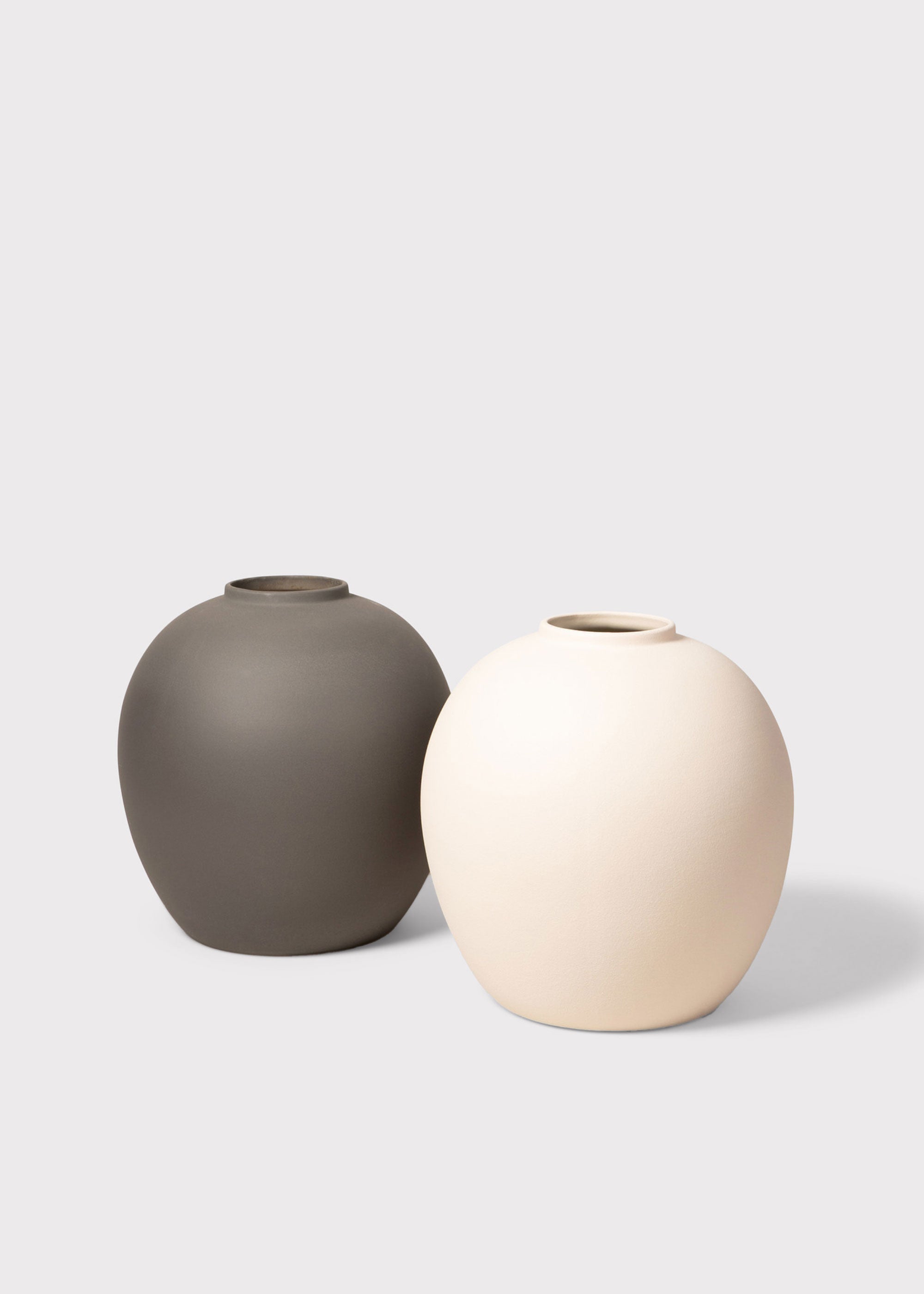 Viralla Edie Stoneware Matte Slate Vase for Floral Styling