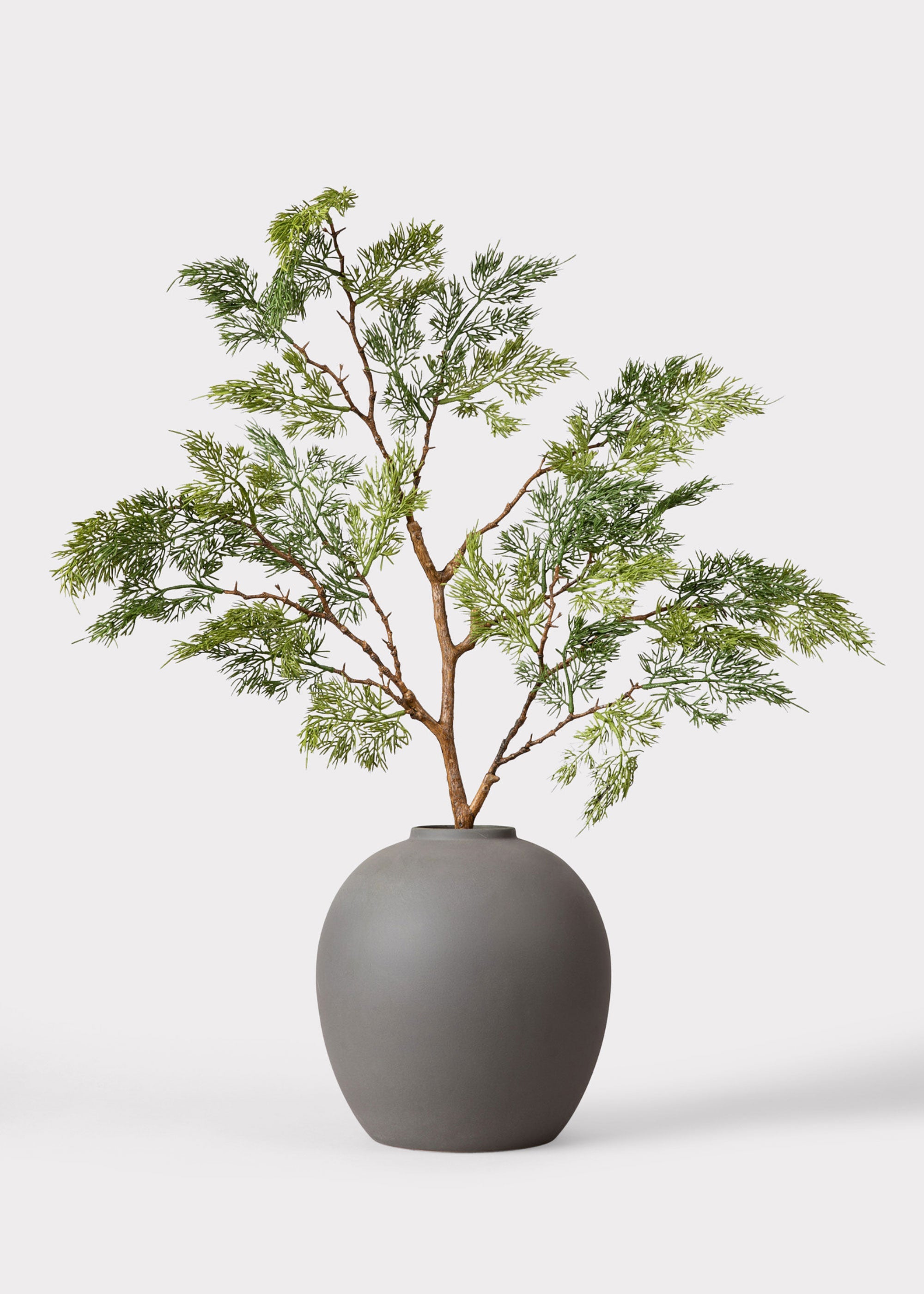 Viralla Edie Stoneware Matte Slate Vase for Floral Styling