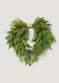 Real Touch Pine Wreath for Door and Wall Decor