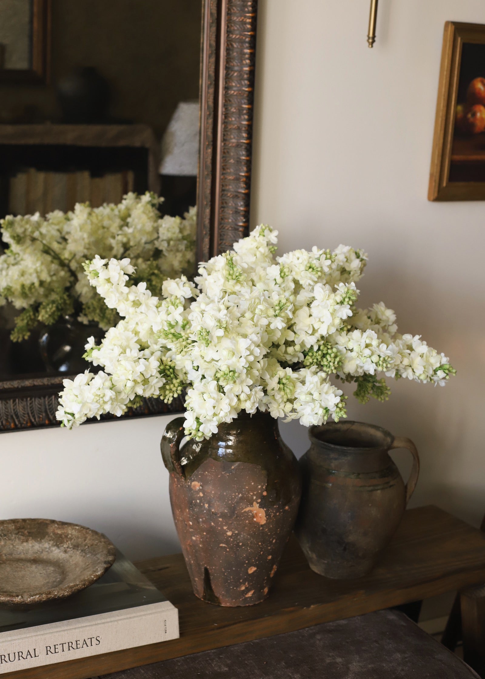 Cream Faux Lilac Stem for Vase and Wedding Styling